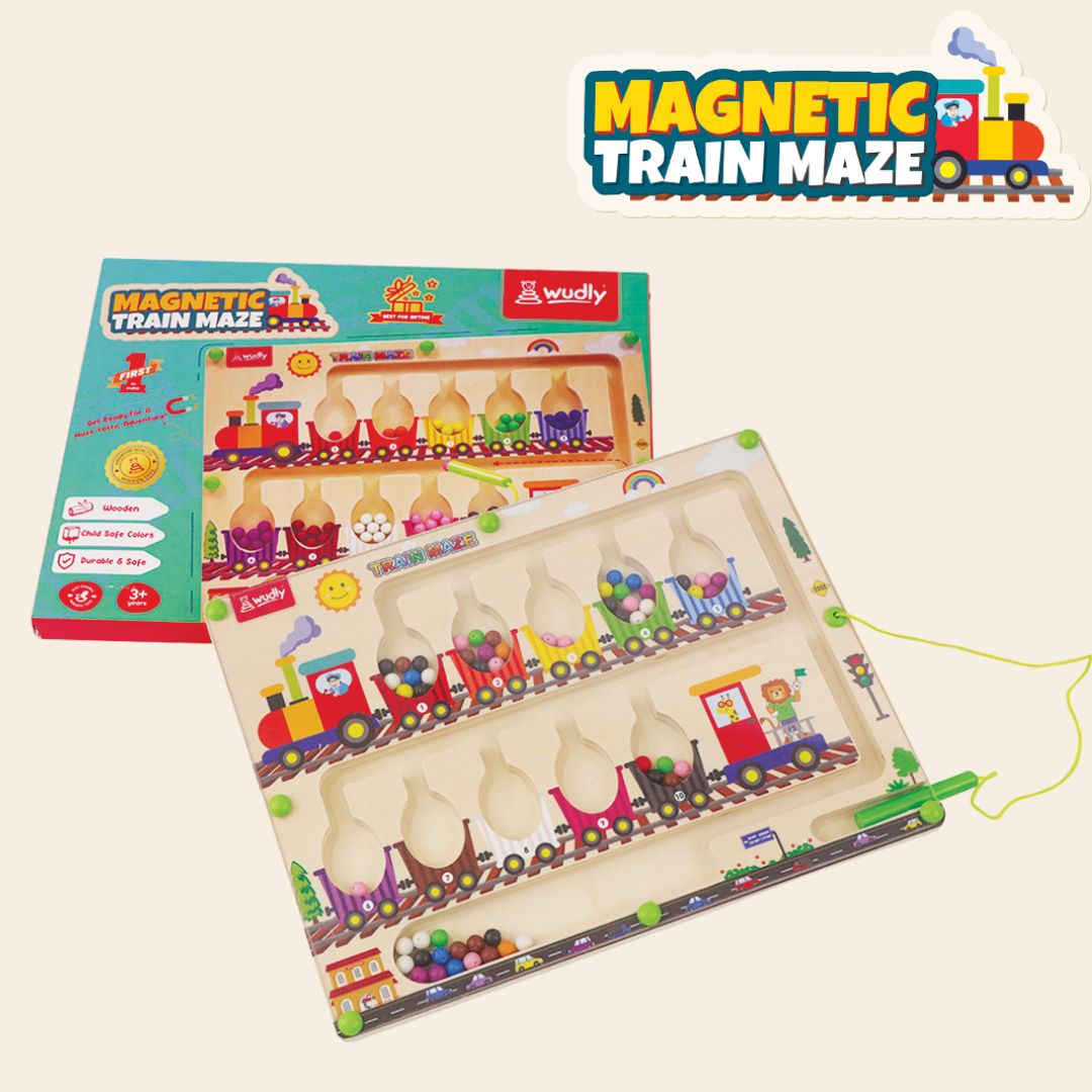Magnetic Train Maze Board