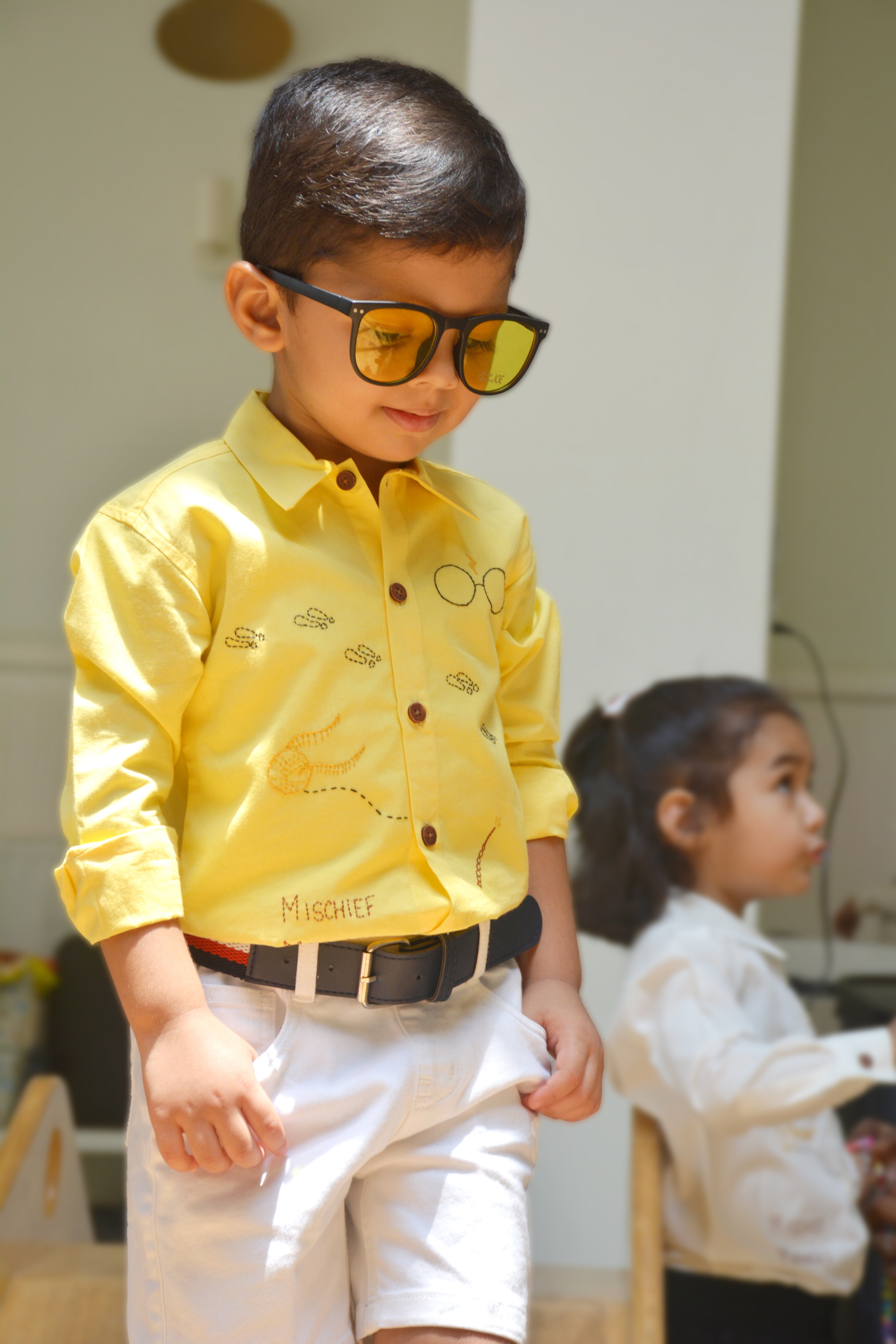 Potter - Magic Inspired Embroidered Unisex Shirt - Yellow - Totdot