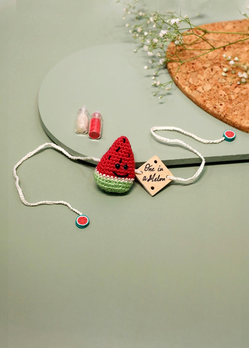 One in a Melon handmade crochet rakhi by Haute By Hand – Raksha Bandhan gift India