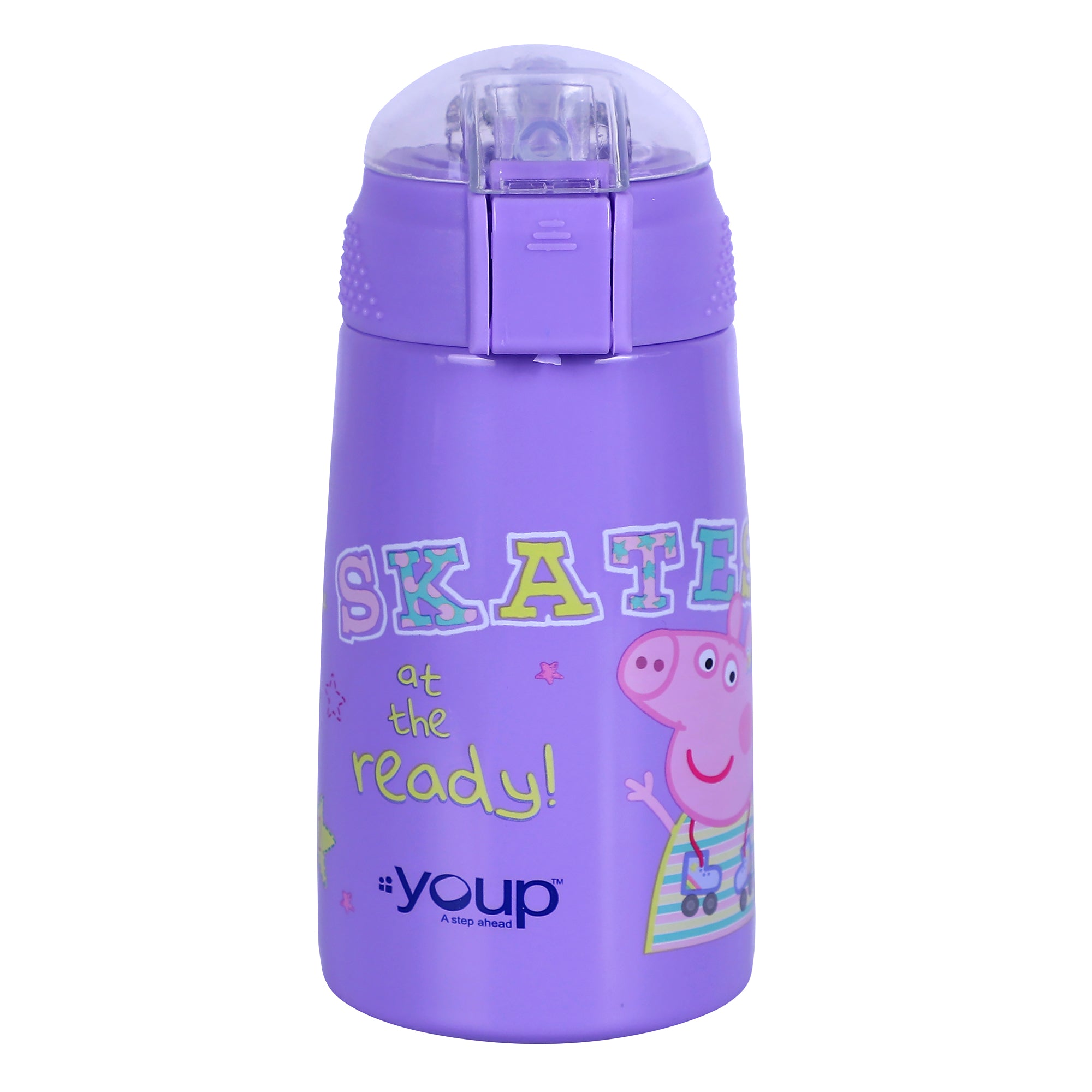 Stainless Steel Peppa Pig Theme Kids Insulated Double Wall Sipper Bottle Zesty- 300 Ml
