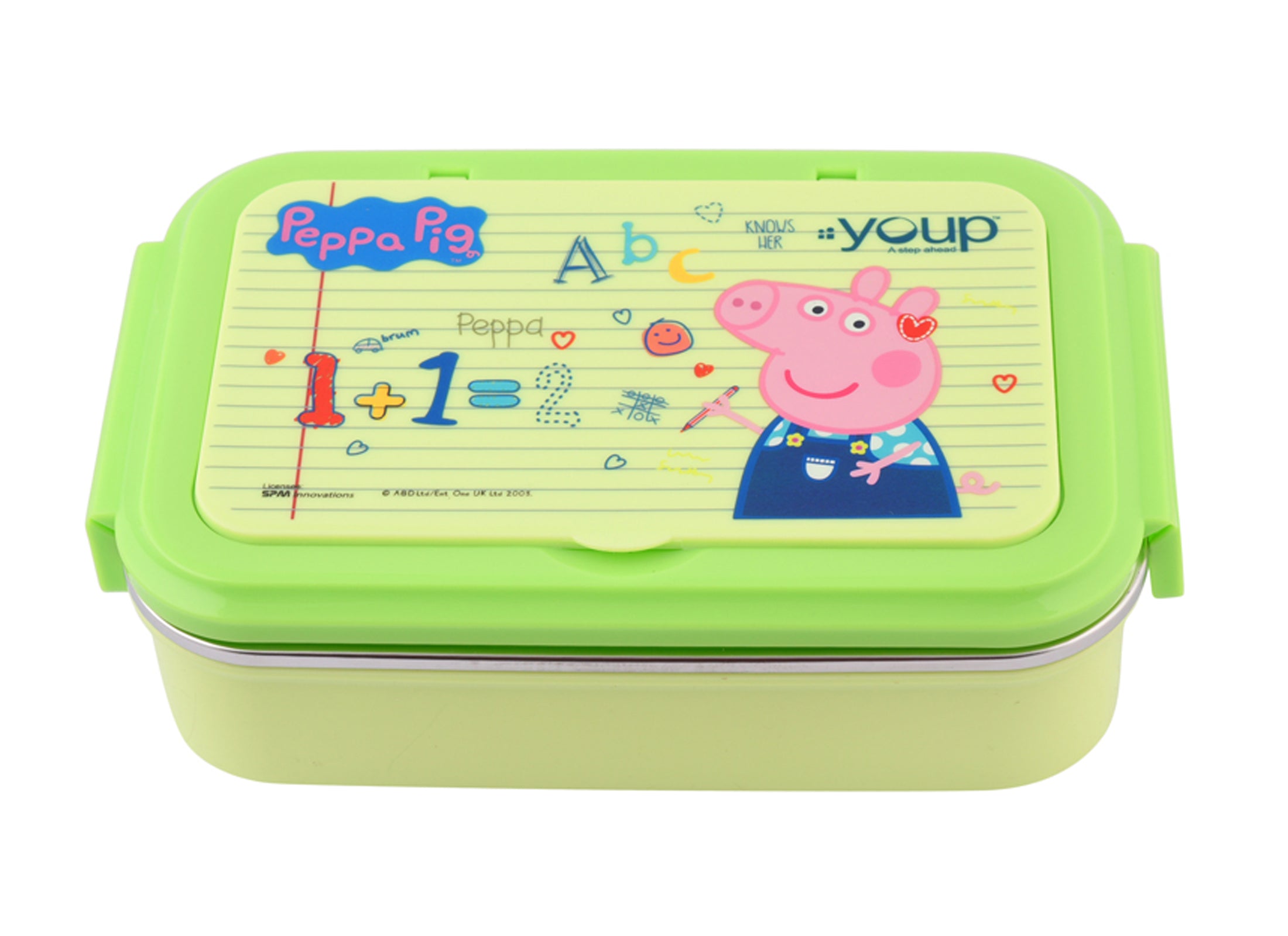 Stainless Steel Insulated Kids Peppa Pig Lunch Box With Fork & Spoon Lunch Break-850 Ml