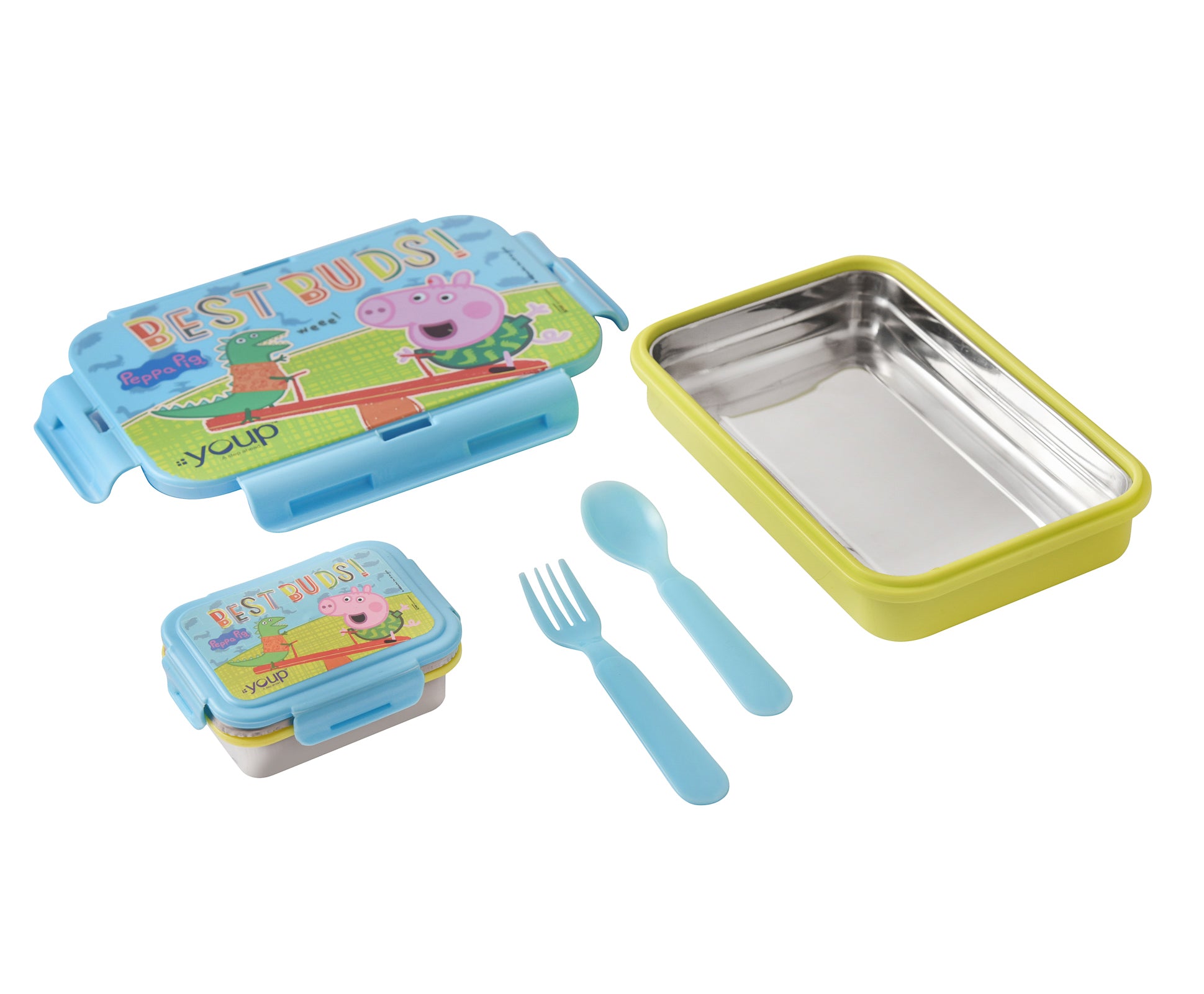 Stainless Steel Peppa Pig Kids Lunch Box Euro - 450 Ml