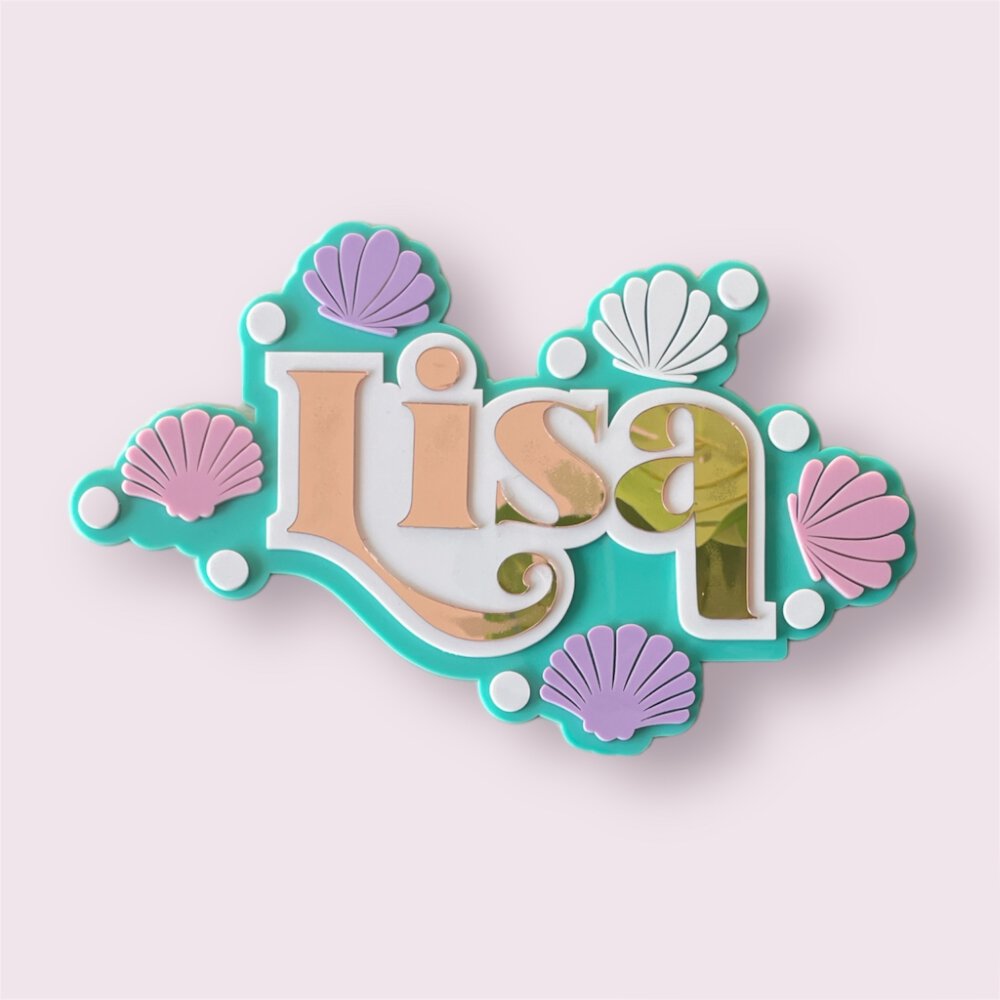 Seashell Smiles - 3 Layer Name Plaque