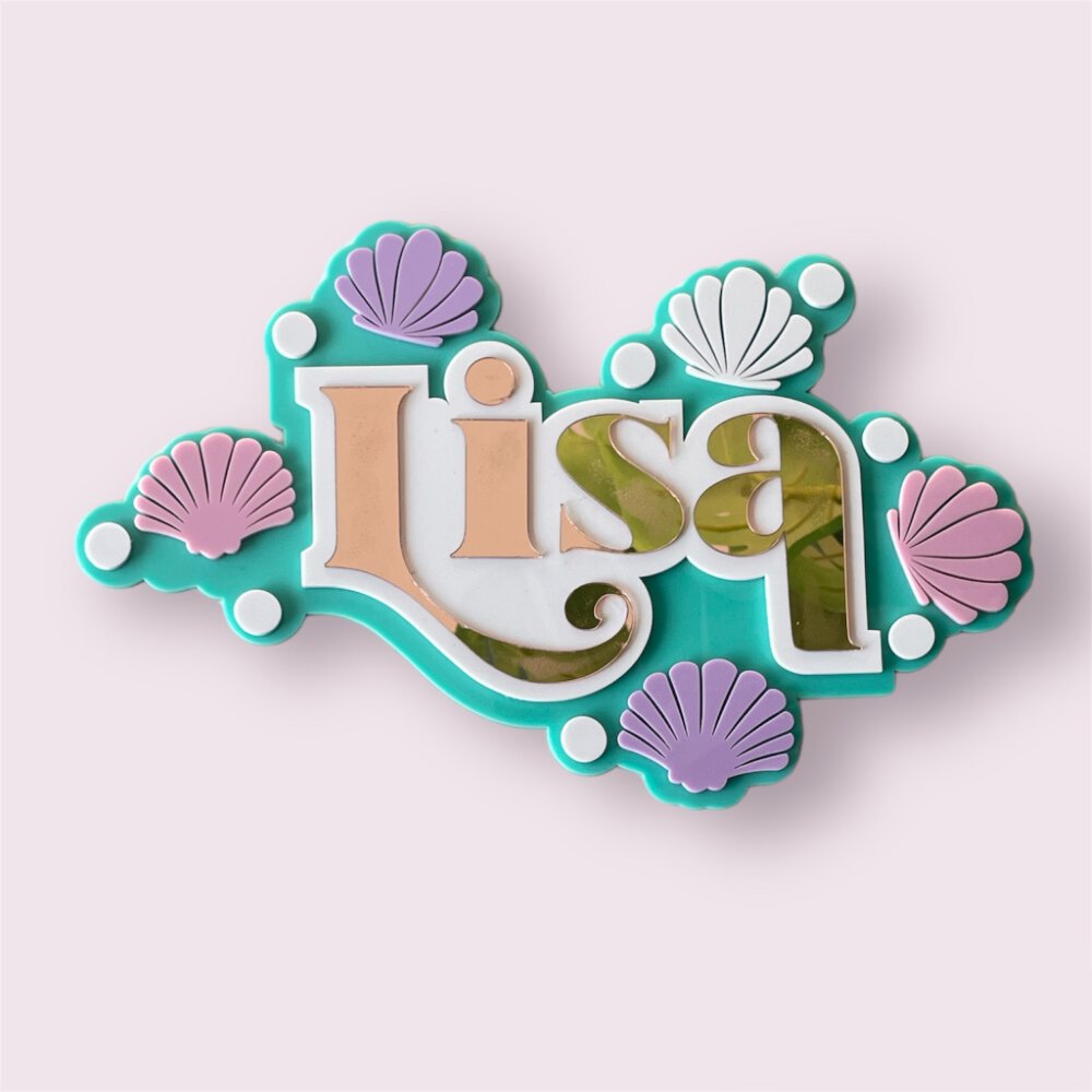 Seashell Smiles - 3 Layer Name Plaque