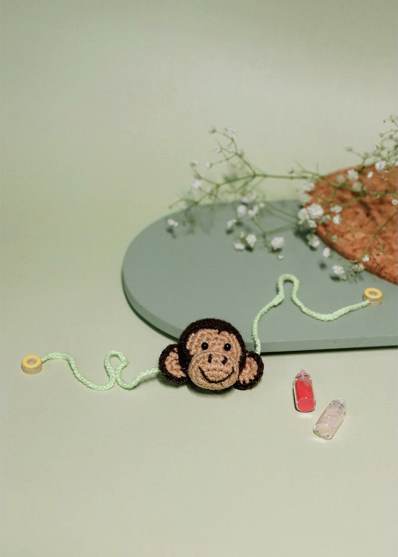 Playful Monkey handmade crochet rakhi by Haute By Hand – Raksha Bandhan gift India