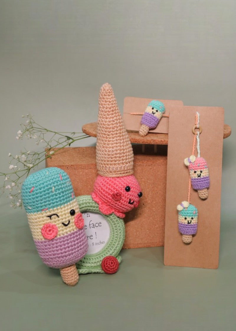Popsicle Love handmade crochet rakhi by Haute By Hand – Raksha Bandhan gift India