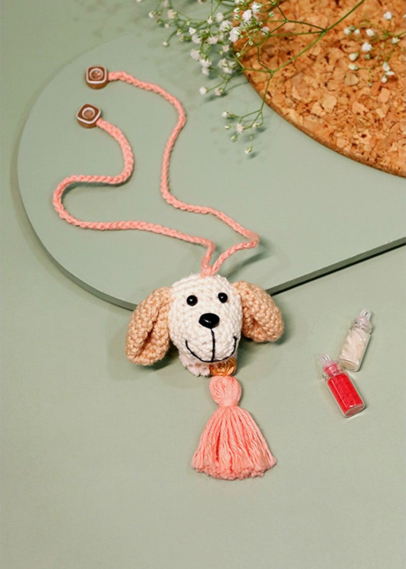 Puppy Love handmade crochet rakhi by Haute By Hand – Raksha Bandhan gift India