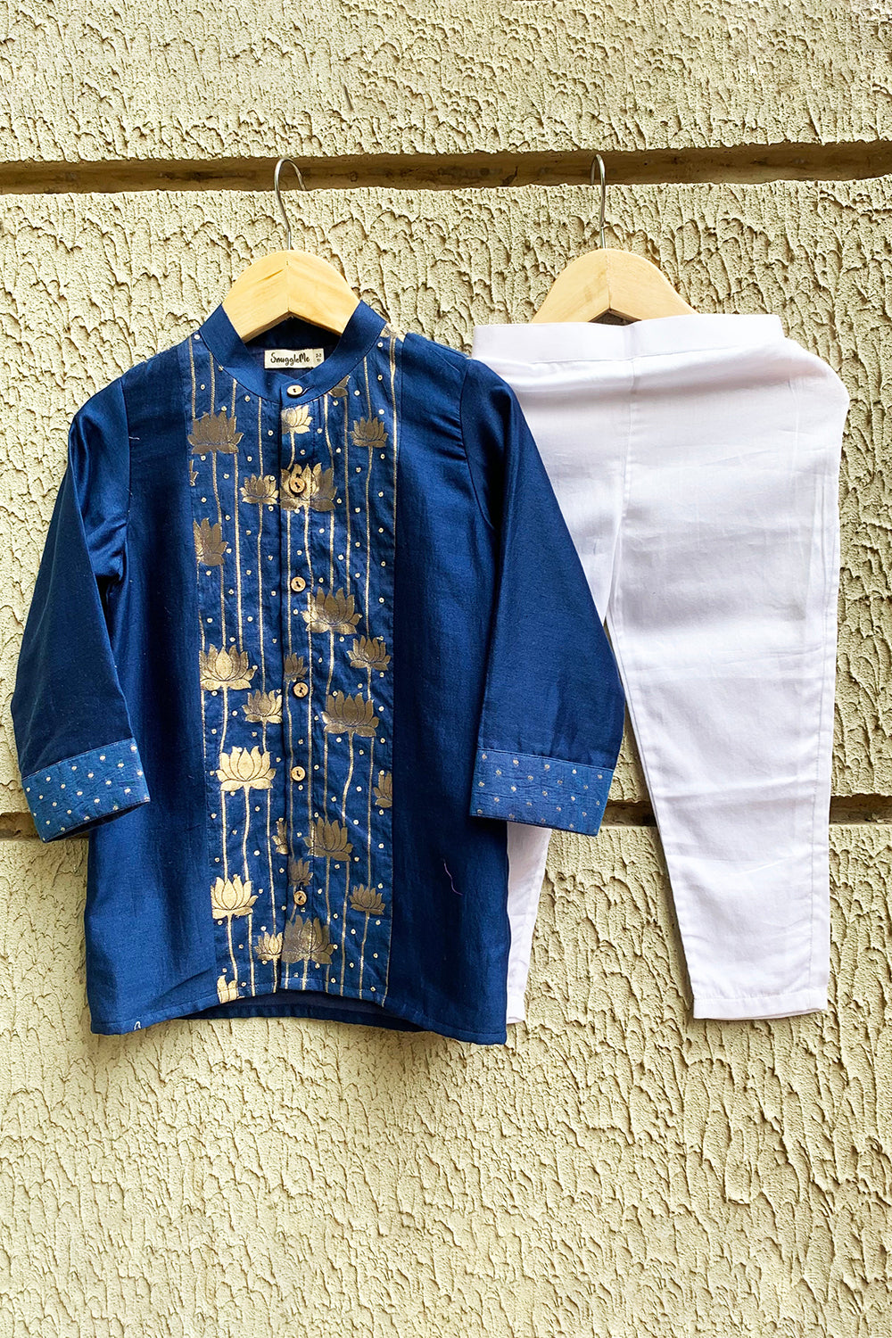 Lotus Zari Front Open Kurta Set