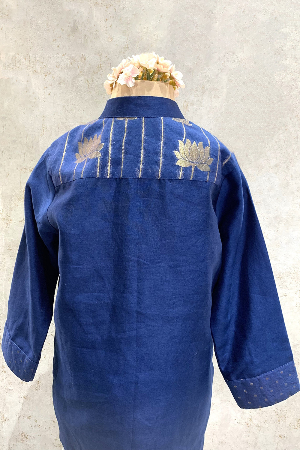 Lotus Zari Patch Kurta Set