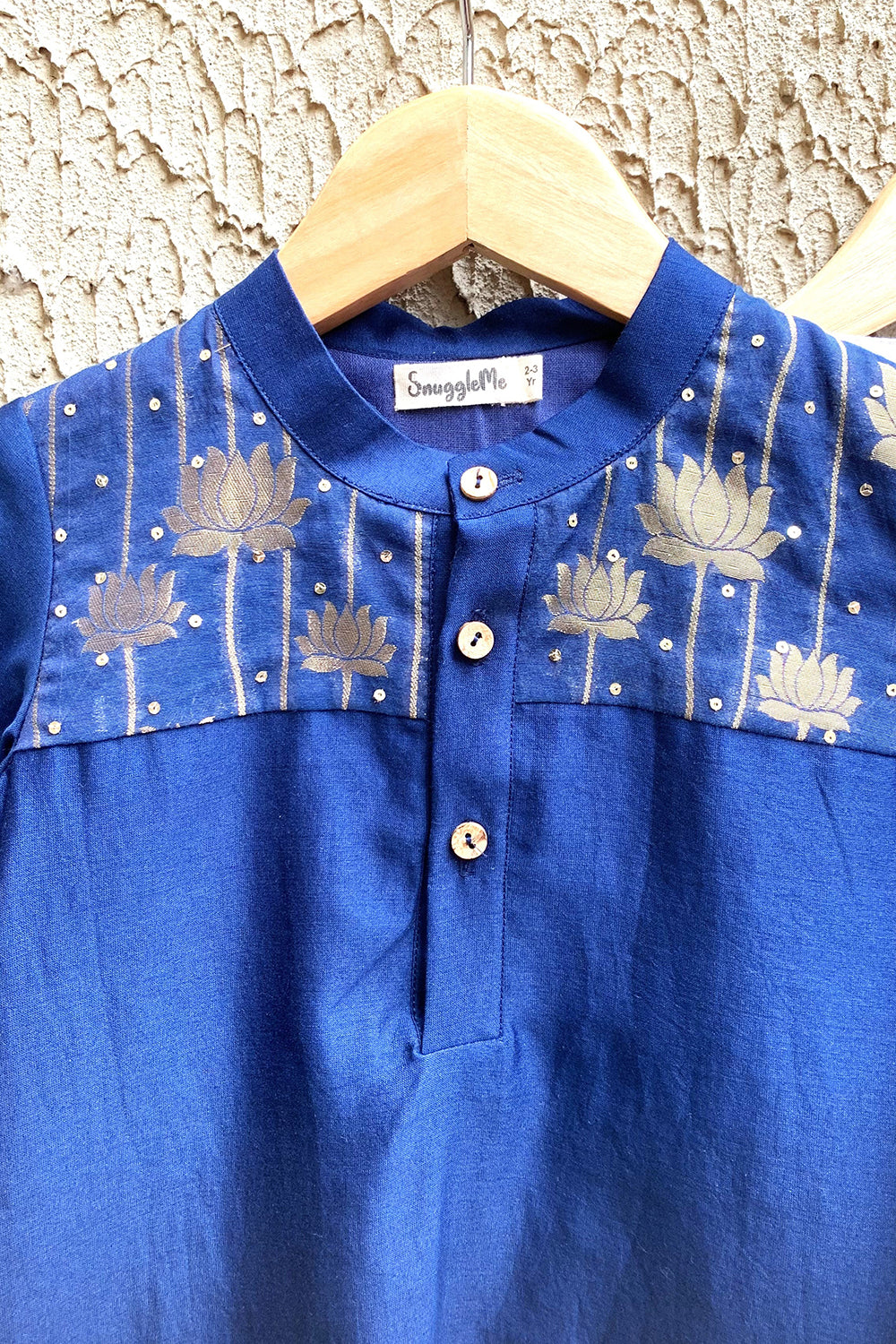Lotus Zari Patch Kurta Set