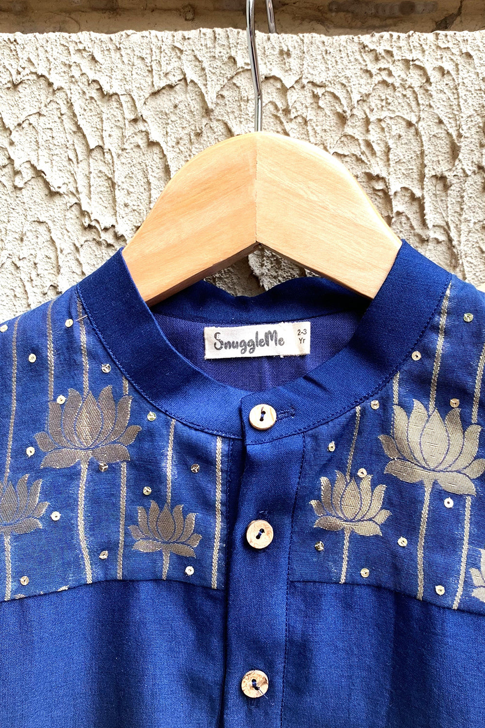 Lotus Zari Patch Kurta Set