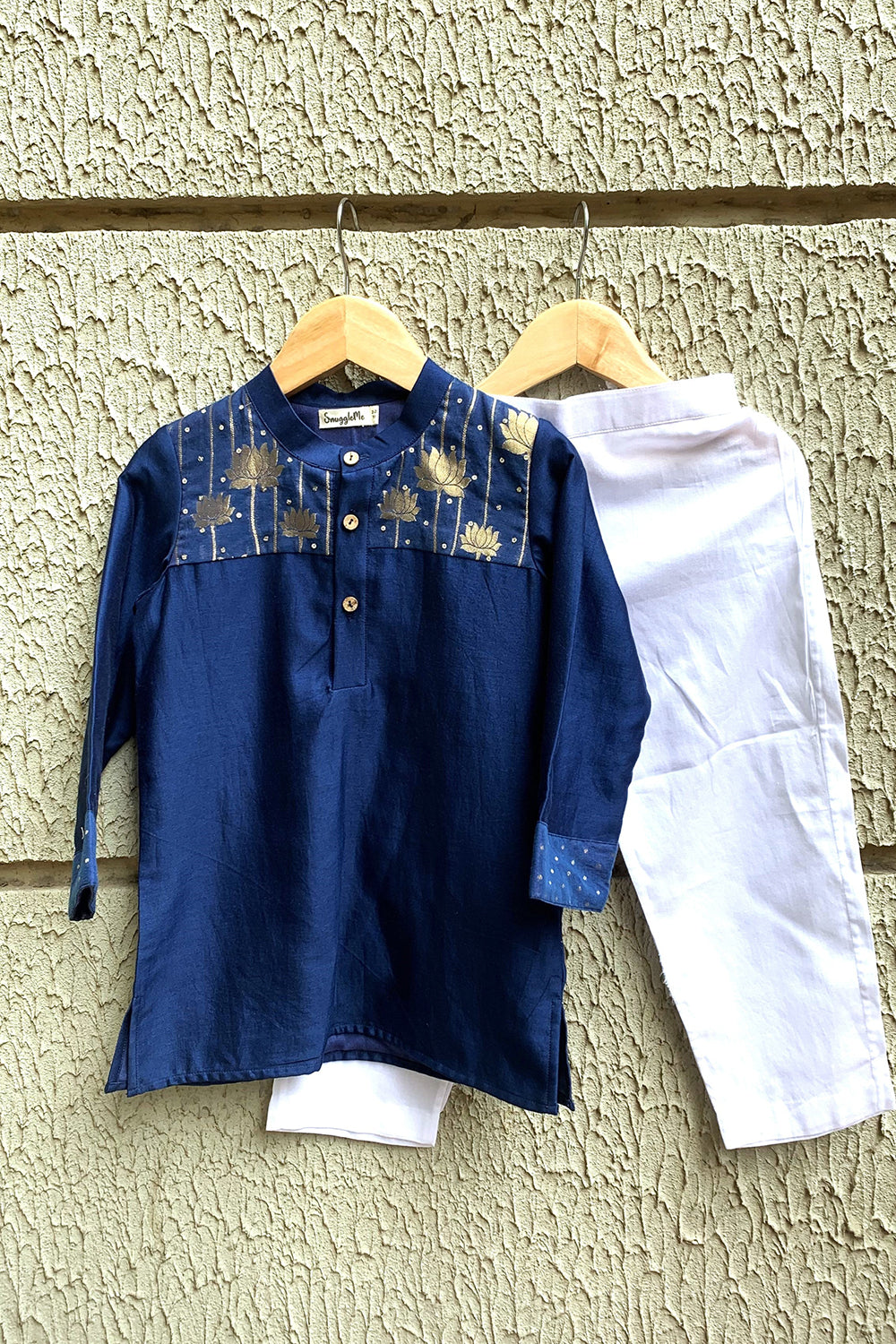 Lotus Zari Patch Kurta Set