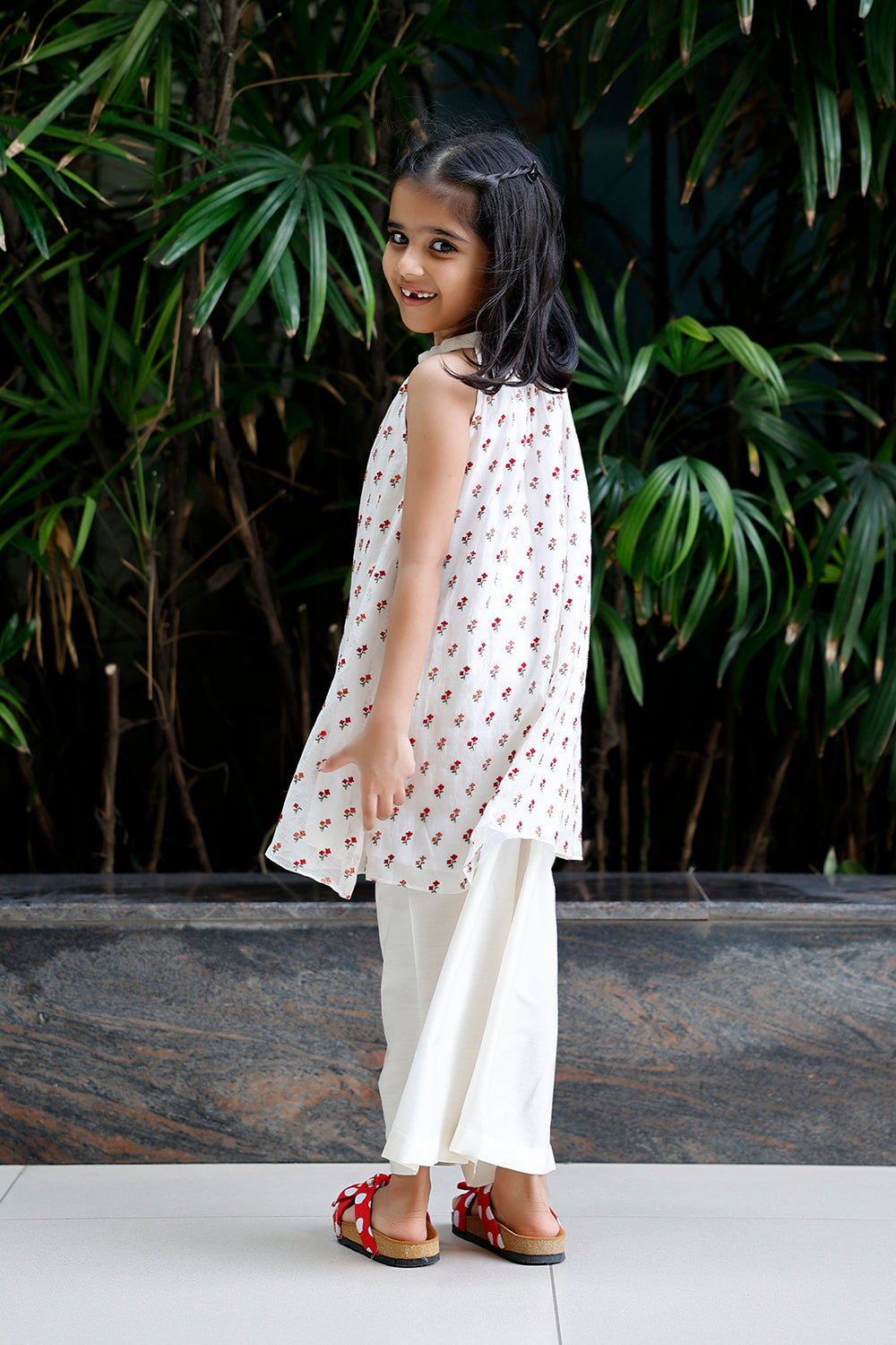 Dainty Booti Palazzo Set - White
