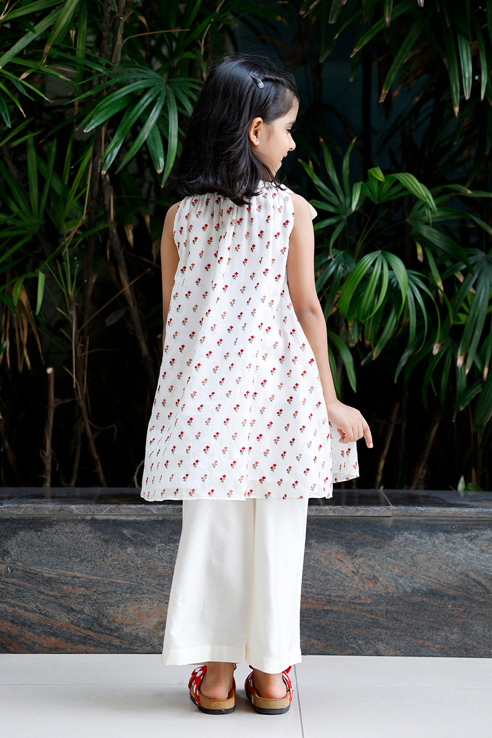 Dainty Booti Palazzo Set - White