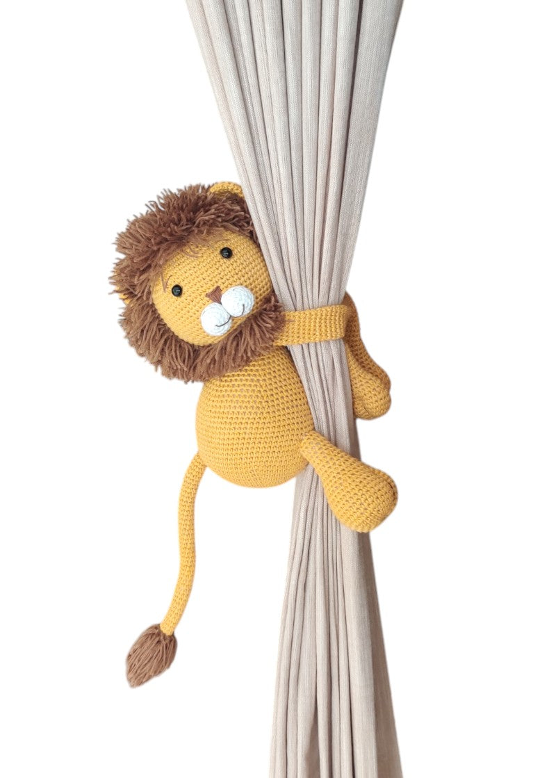 Animal - Lion Curtain Tie /Crochet Toy