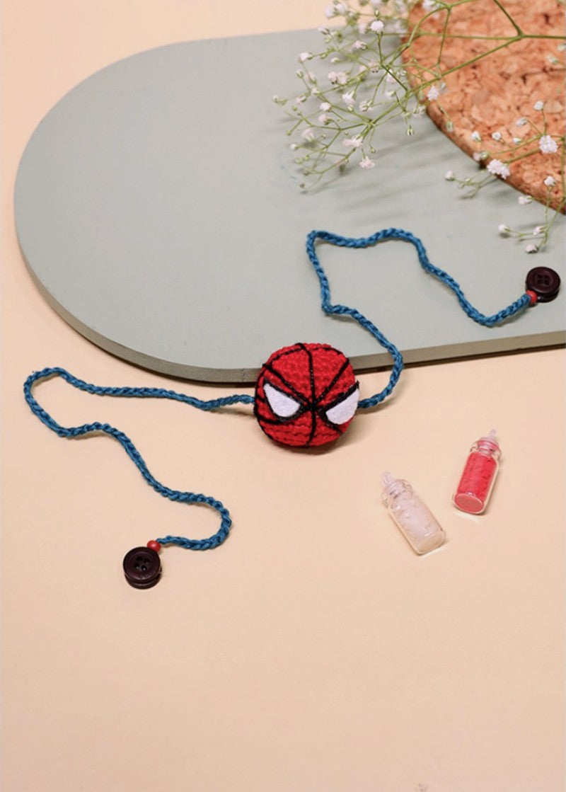 Spider-Man handmade crochet rakhi by Haute By Hand – superhero Raksha Bandhan gift