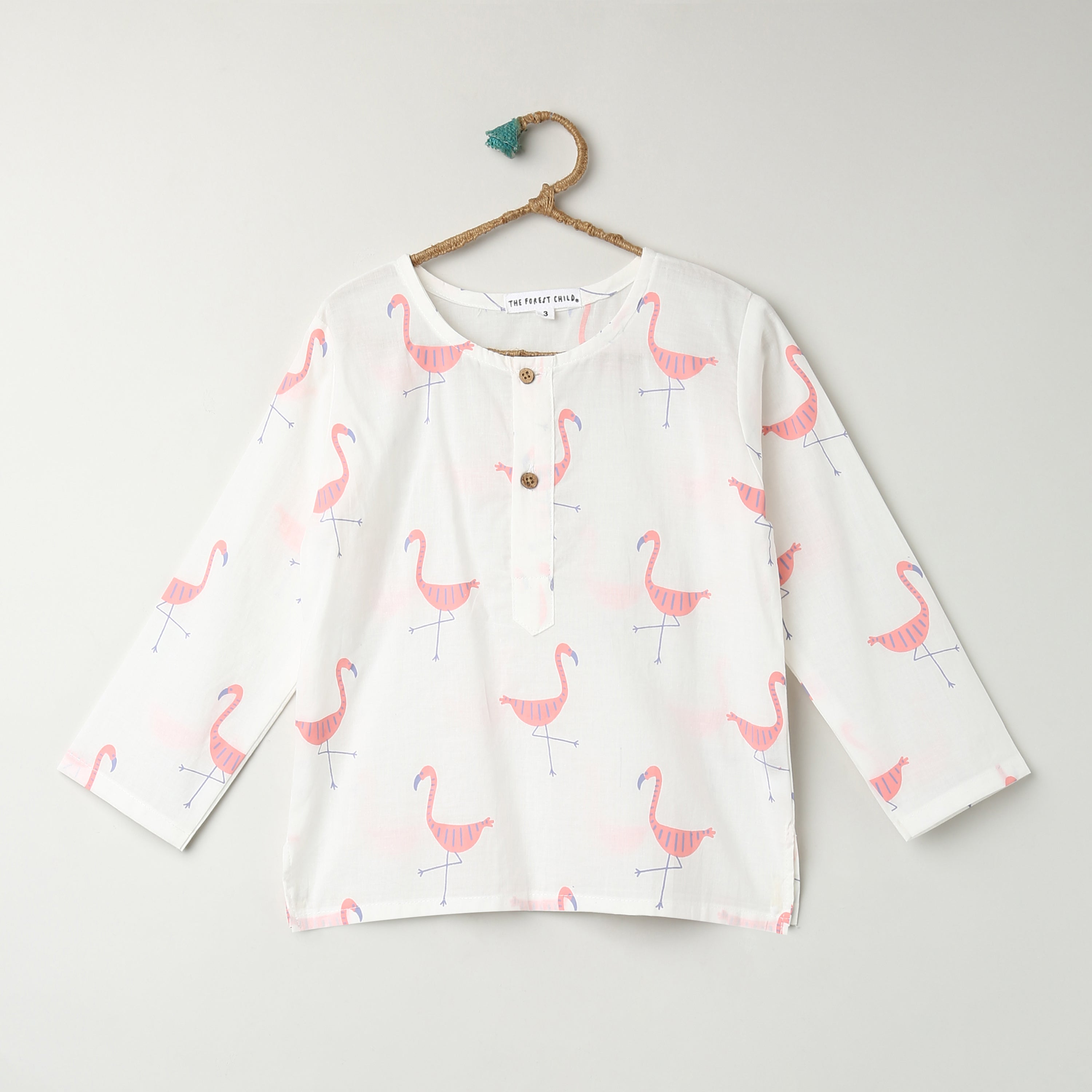 A Flamboyance of Flamingos' Kurta Pyjama Set