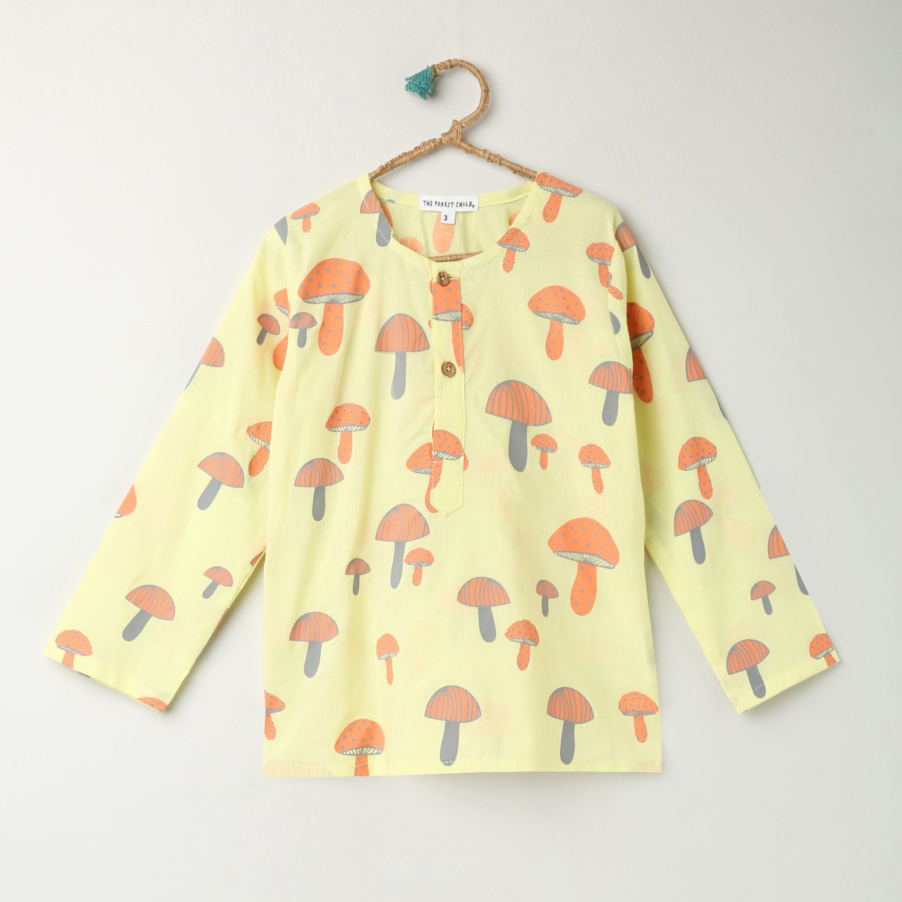 A Cluster of Mushrooms' Kurta Pyjama Set