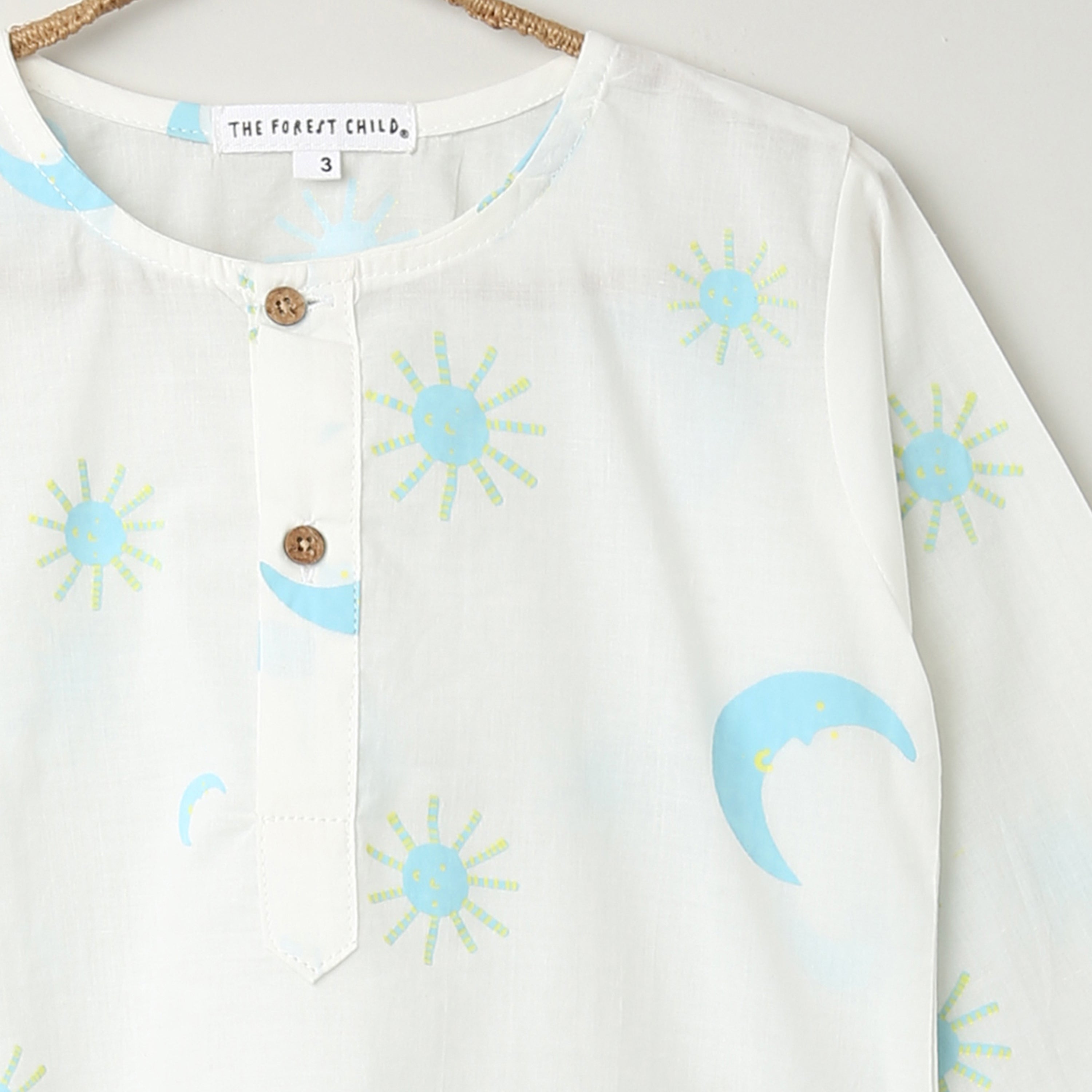 Sun and Moon' Kurta Pyjama Set
