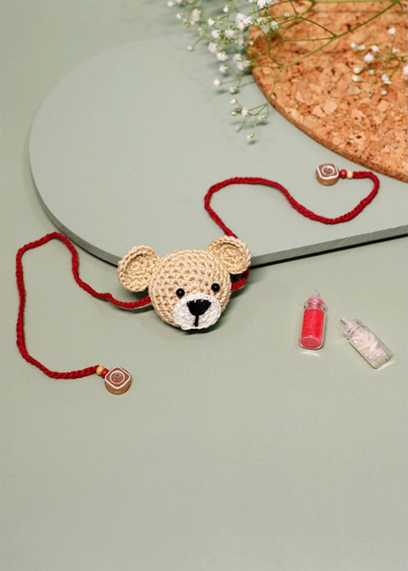 Teddy Hug handmade crochet rakhi by Haute By Hand – Raksha Bandhan keepsake India