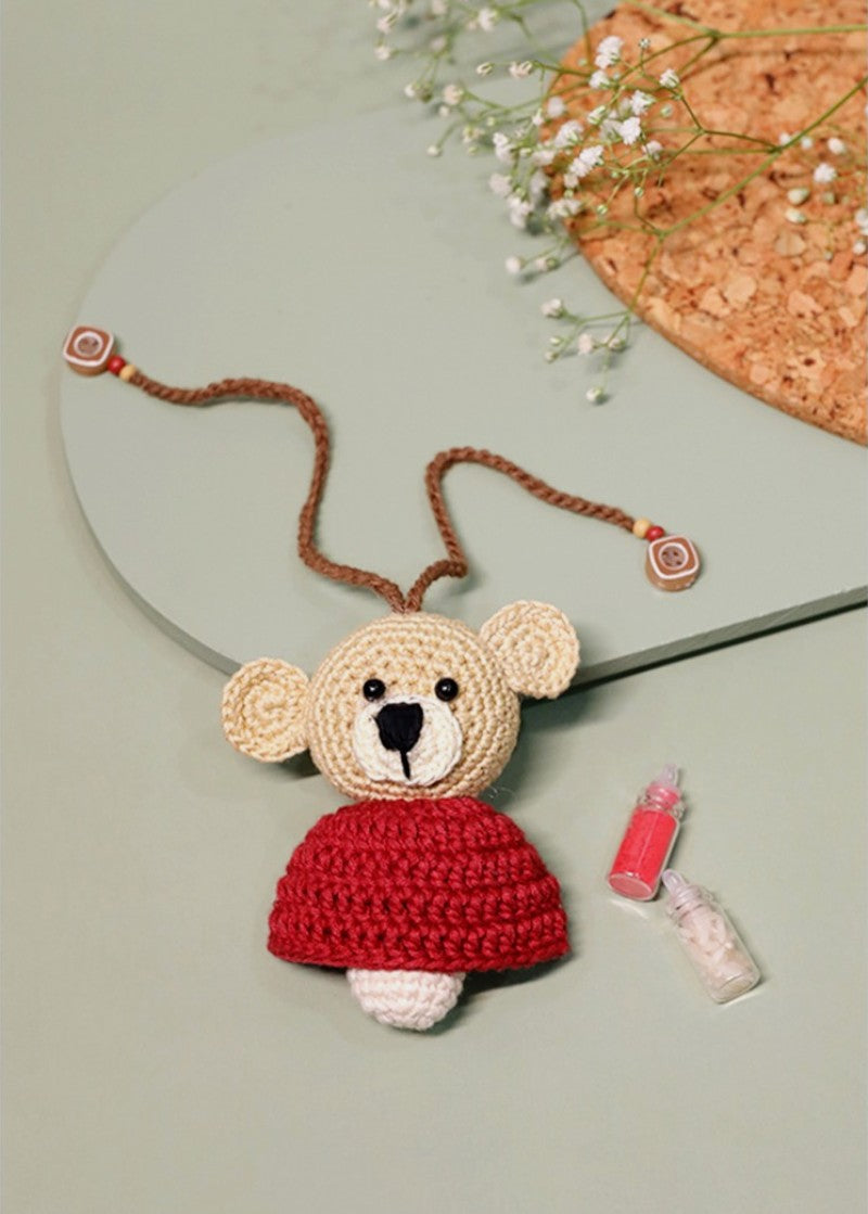Teddy Hug handmade crochet rakhi by Haute By Hand – Raksha Bandhan keepsake India