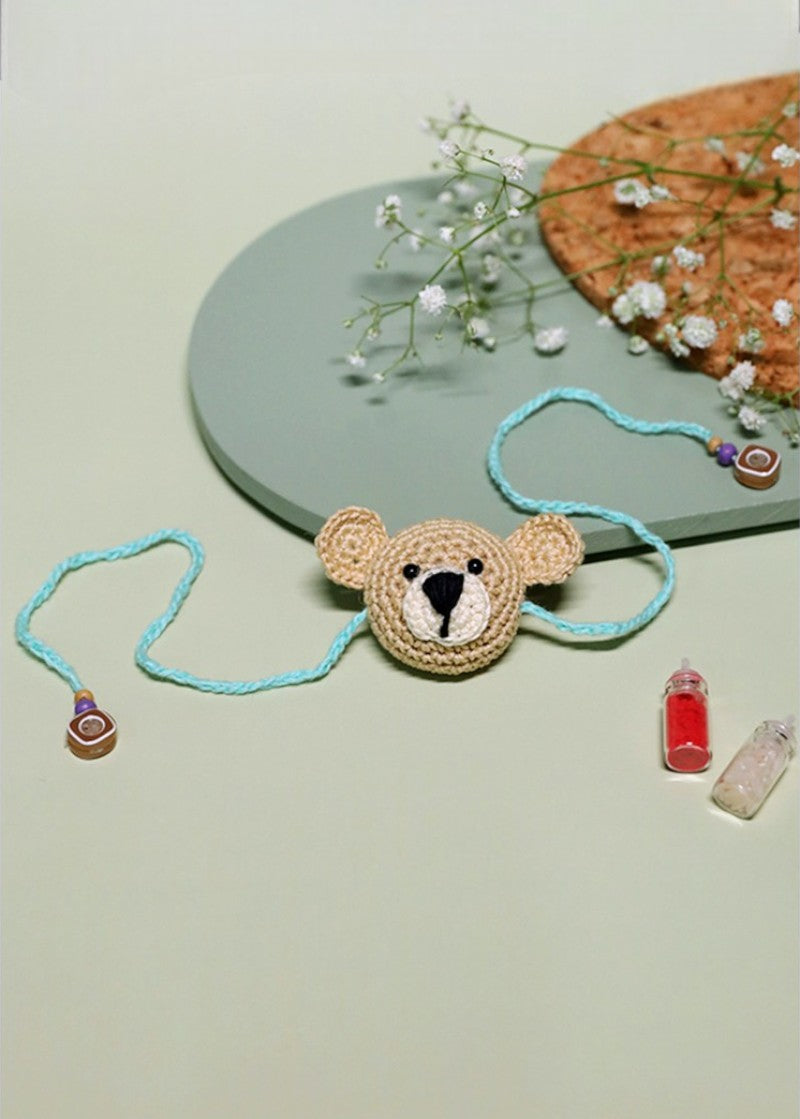 Teddy Hug handmade crochet rakhi by Haute By Hand – Raksha Bandhan keepsake India