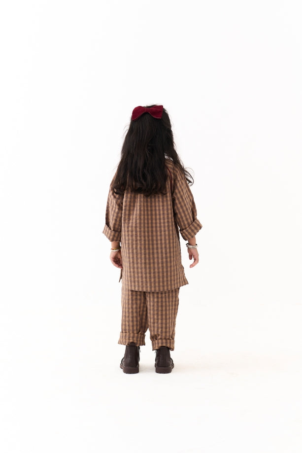 GATHER NECK SHIRT CO-ORD