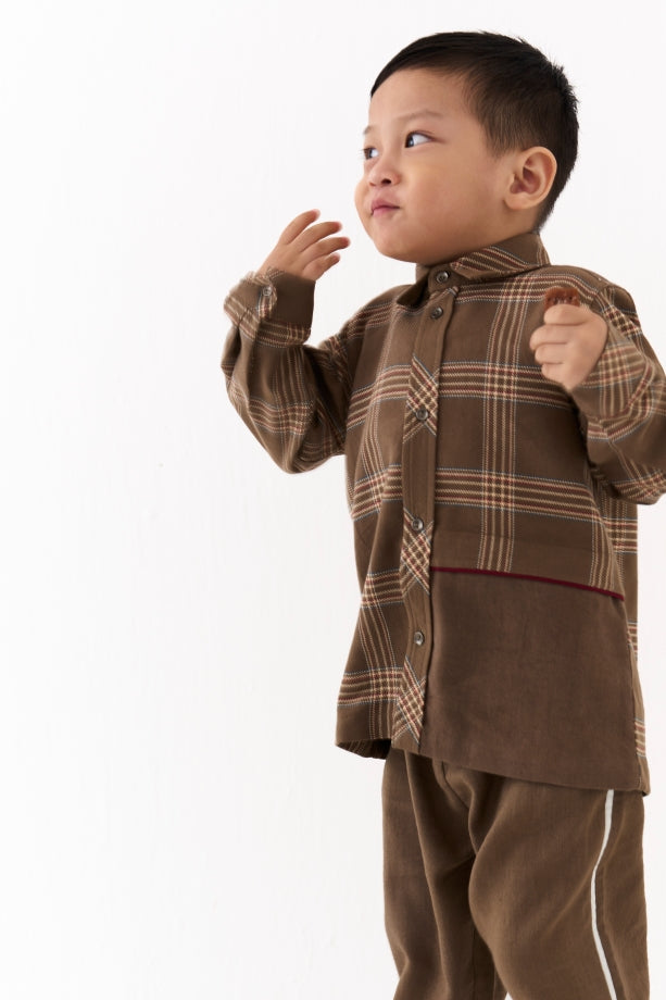 SOLID PANEL SHIRT CO-ORD