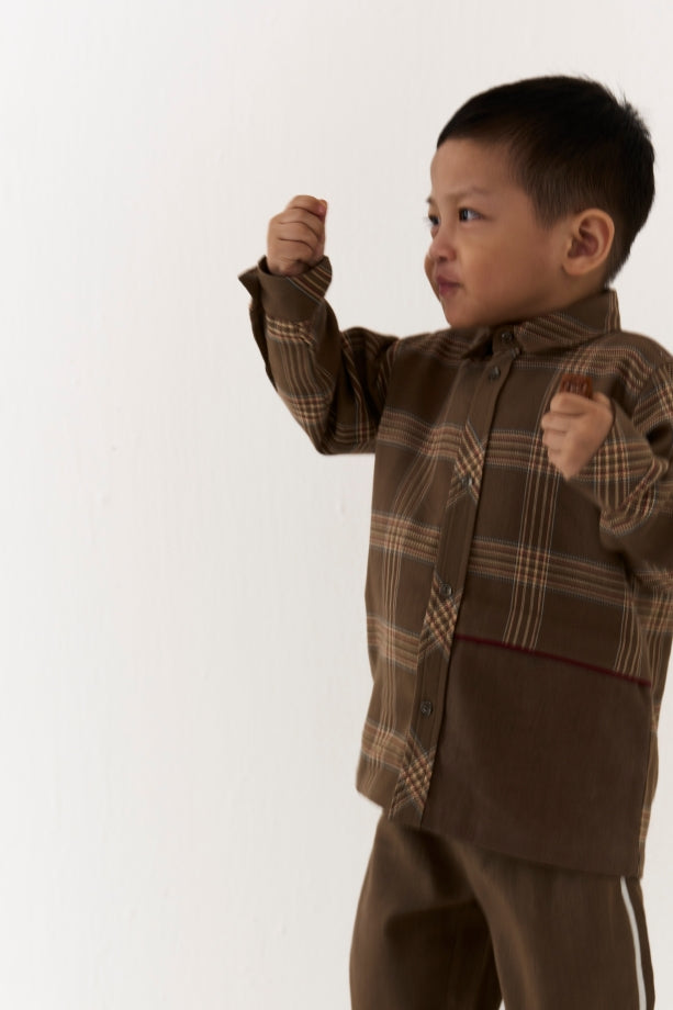 SOLID PANEL SHIRT CO-ORD