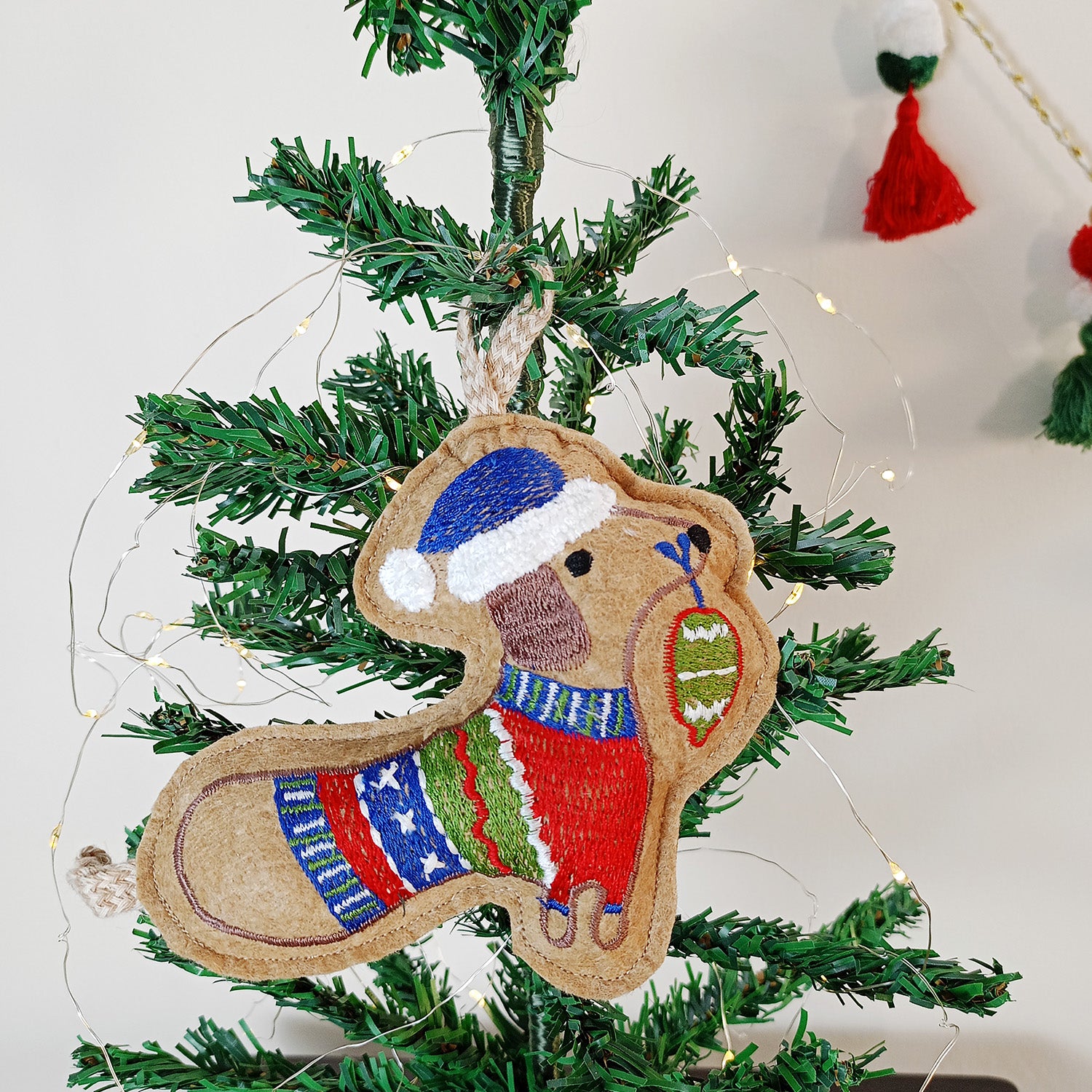 Tinsel Dog - Christmas Ornaments