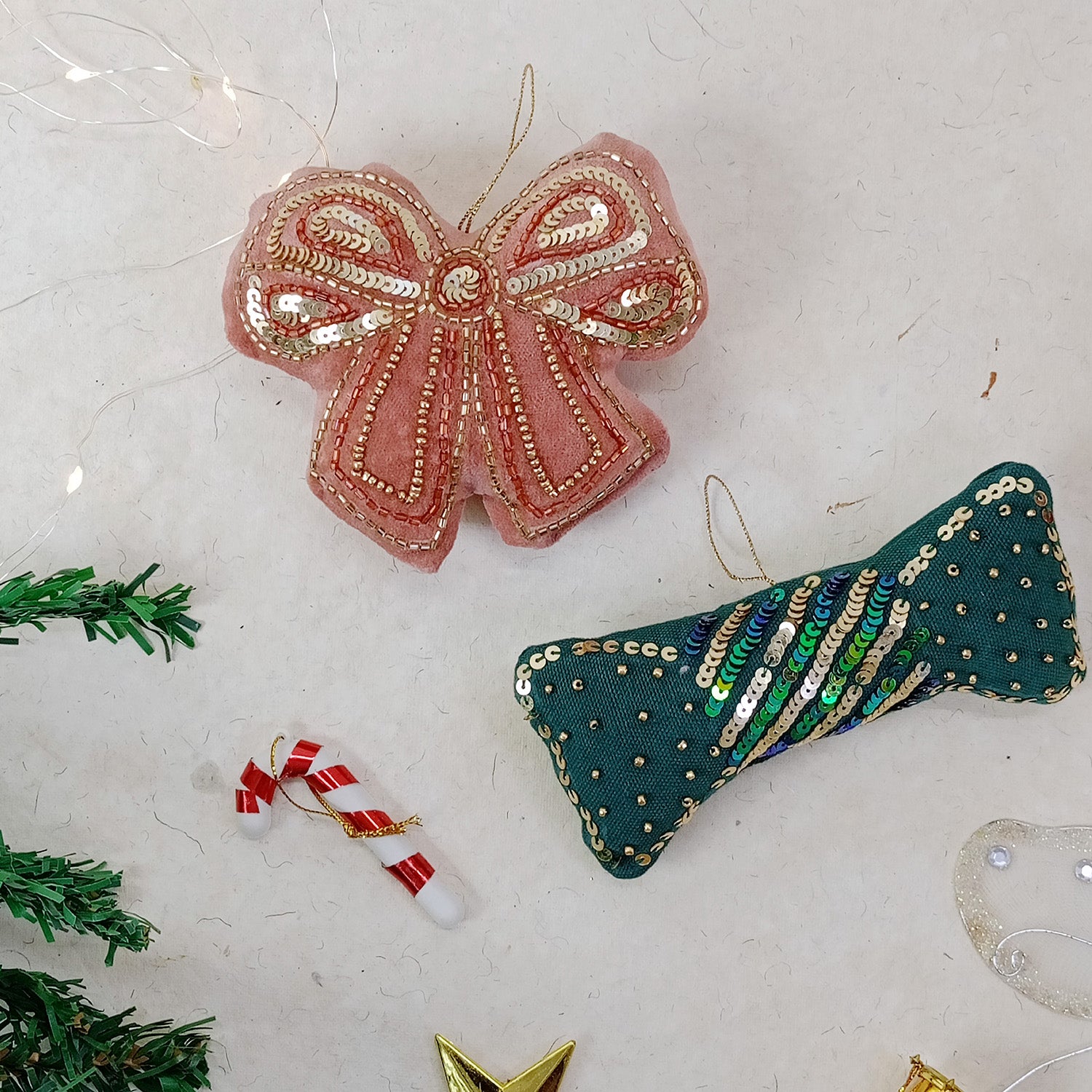 Twinkling Bow Combo - Christmas Ornaments