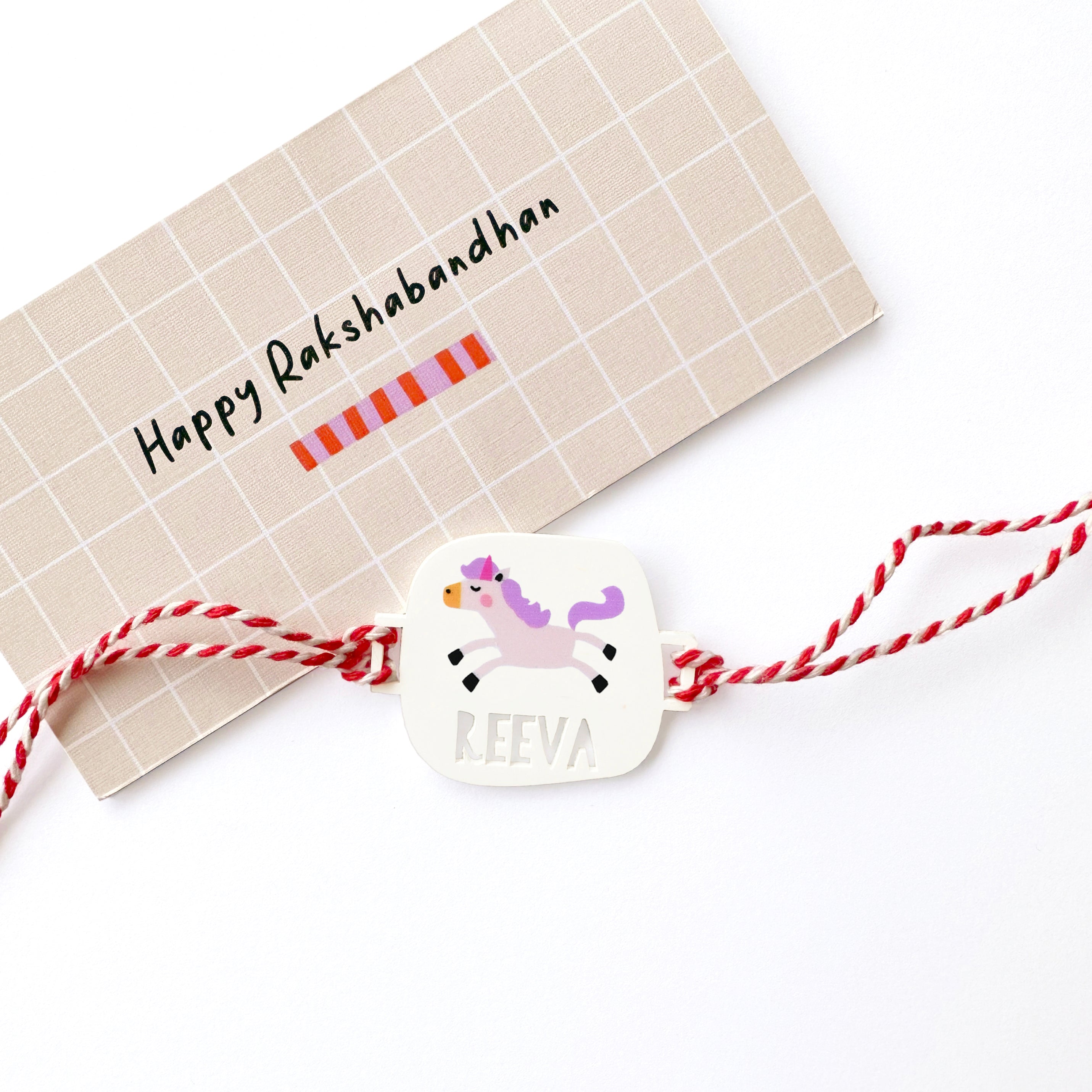 Personalised printed unicorn rakhi for kids – Totdot