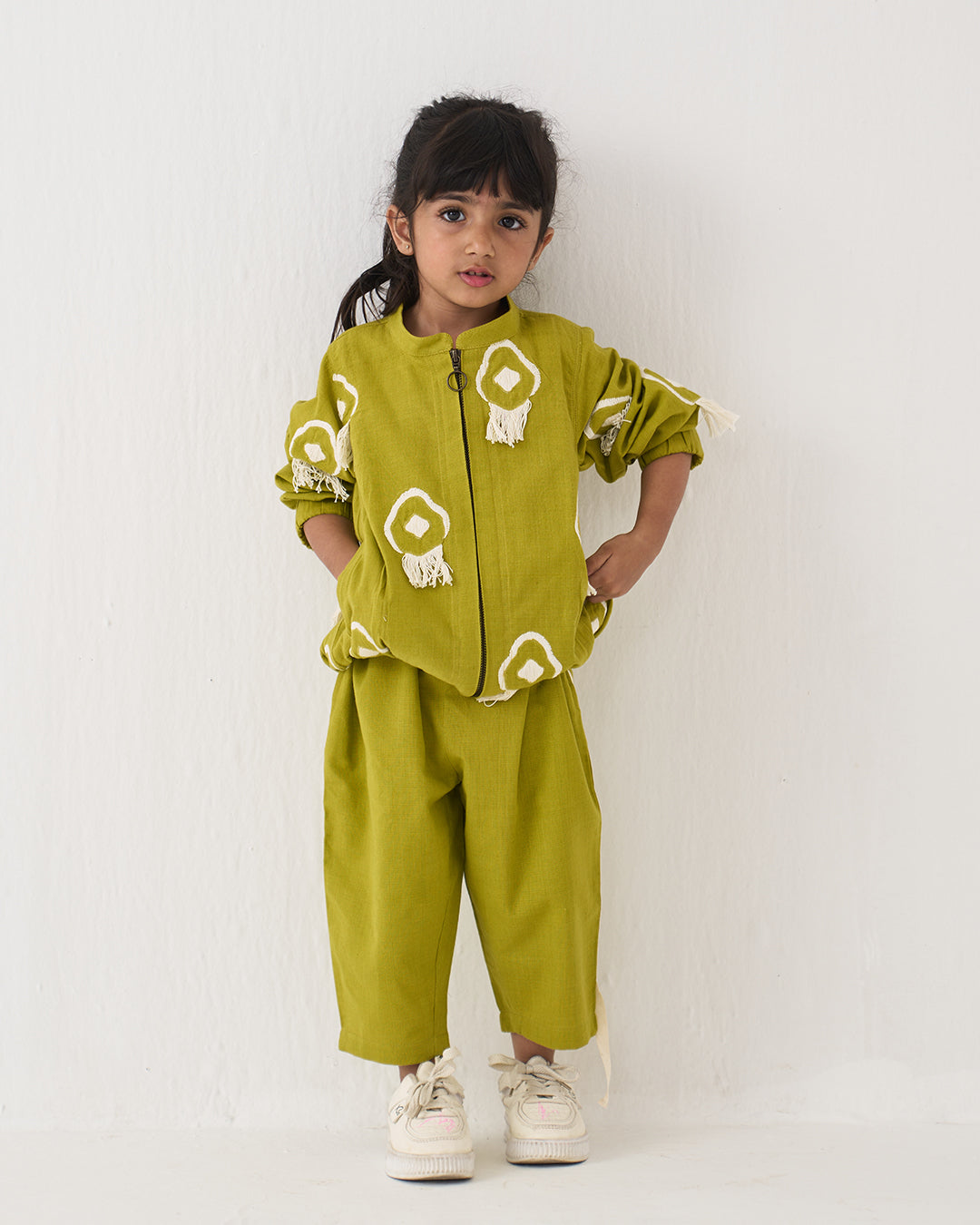 FRINGE BOMBER JACKET CO-ORD SET OF 2