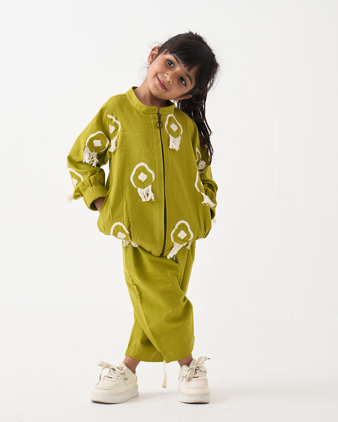 FRINGE BOMBER JACKET CO-ORD SET OF 2