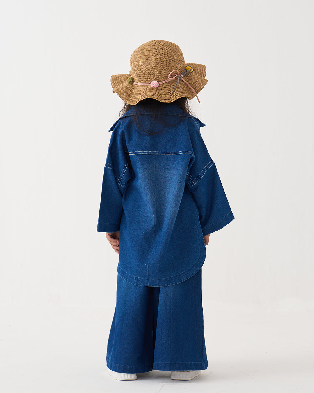 FLORAL EMB. V-NECK TOP CO-ORD SET OF 2