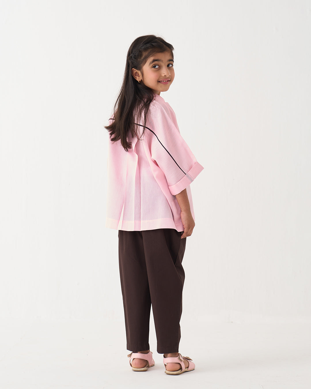 FLORAL APPLIQUE SHIRT CO-ORD SET OF 2