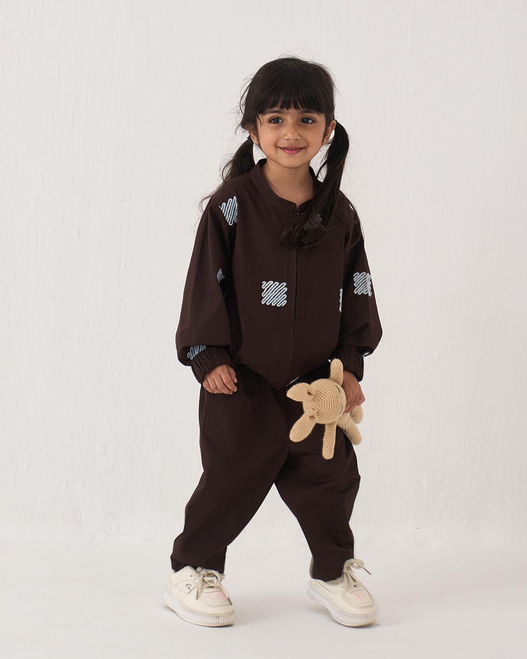 EMB. BOMBER JACKET CO-ORD SET OF 2