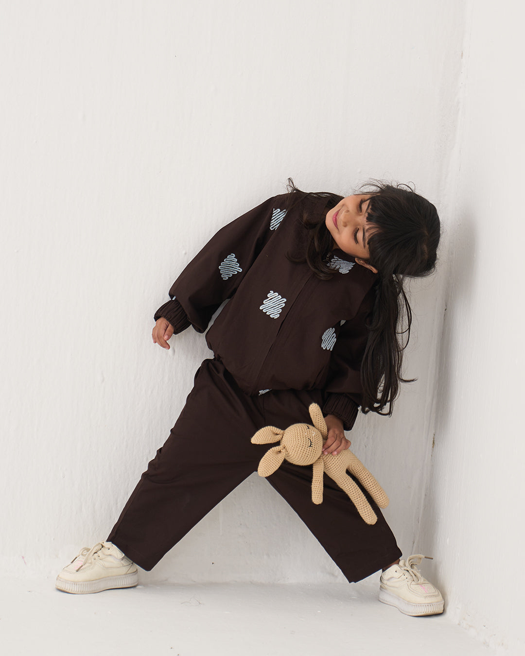 EMB. BOMBER JACKET CO-ORD SET OF 2