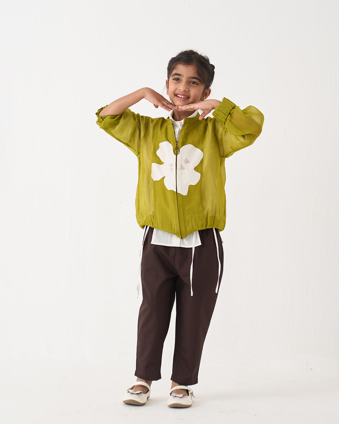 EMB. APPLIQUE BOMBER CO-ORD SET OF 3