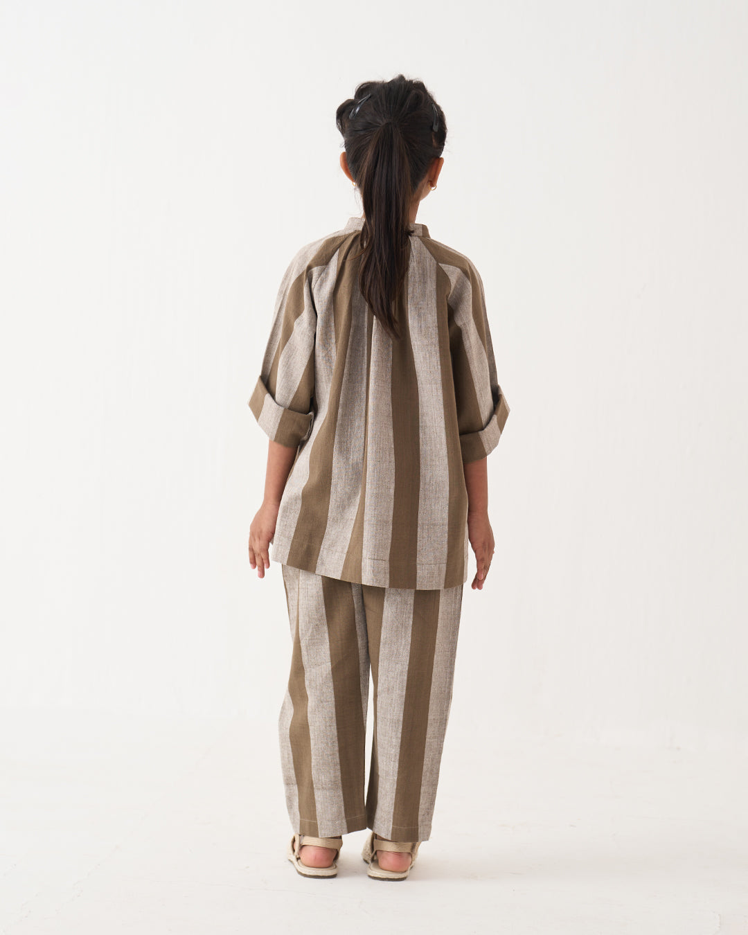 FLORAL STRIPE PEASANT TOP CO-ORD