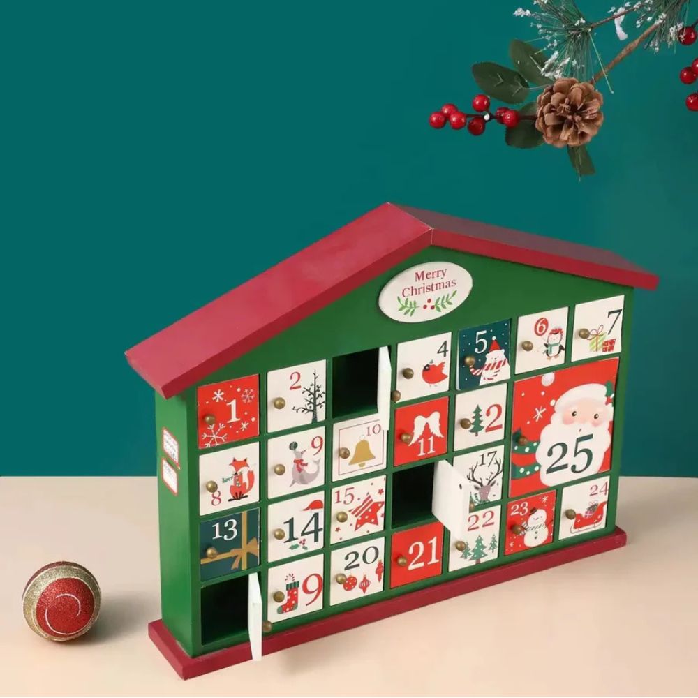 Wooden Advent Calendar - Tinsel Town House