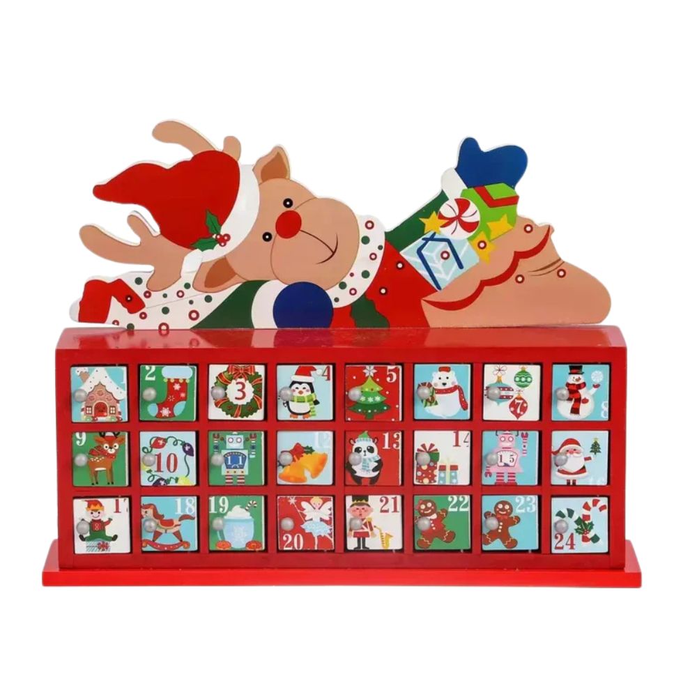 Wooden Advent Calendar - Reindeer Magic