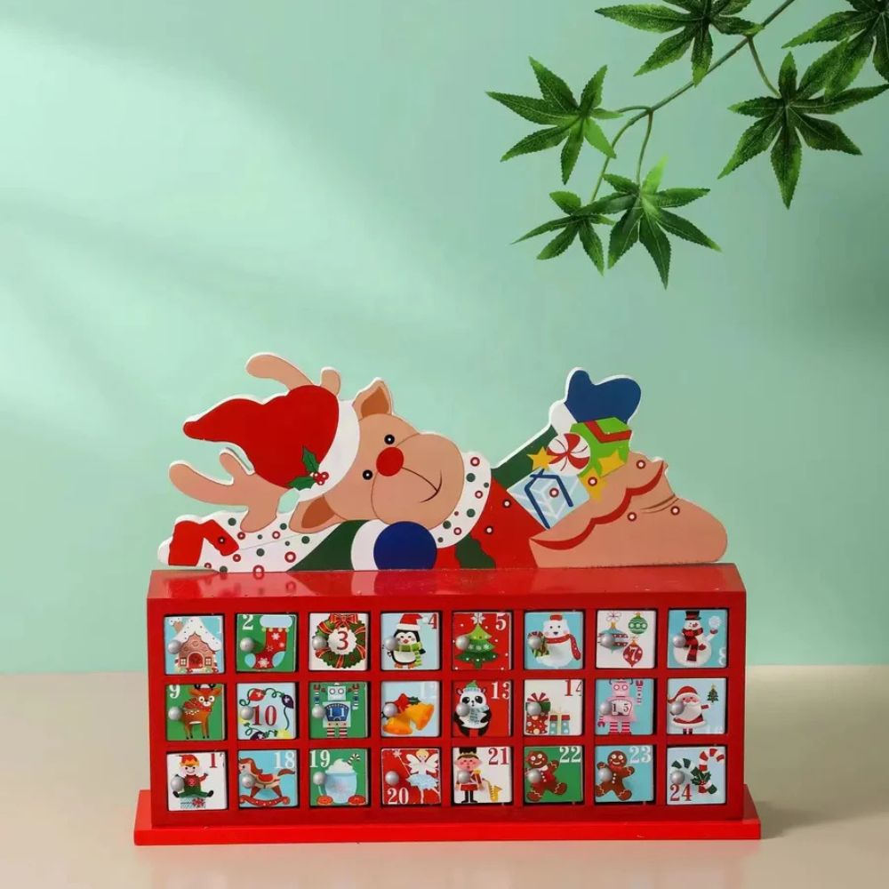 Wooden Advent Calendar - Reindeer Magic