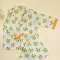 White Green Panda Kids Night Suit