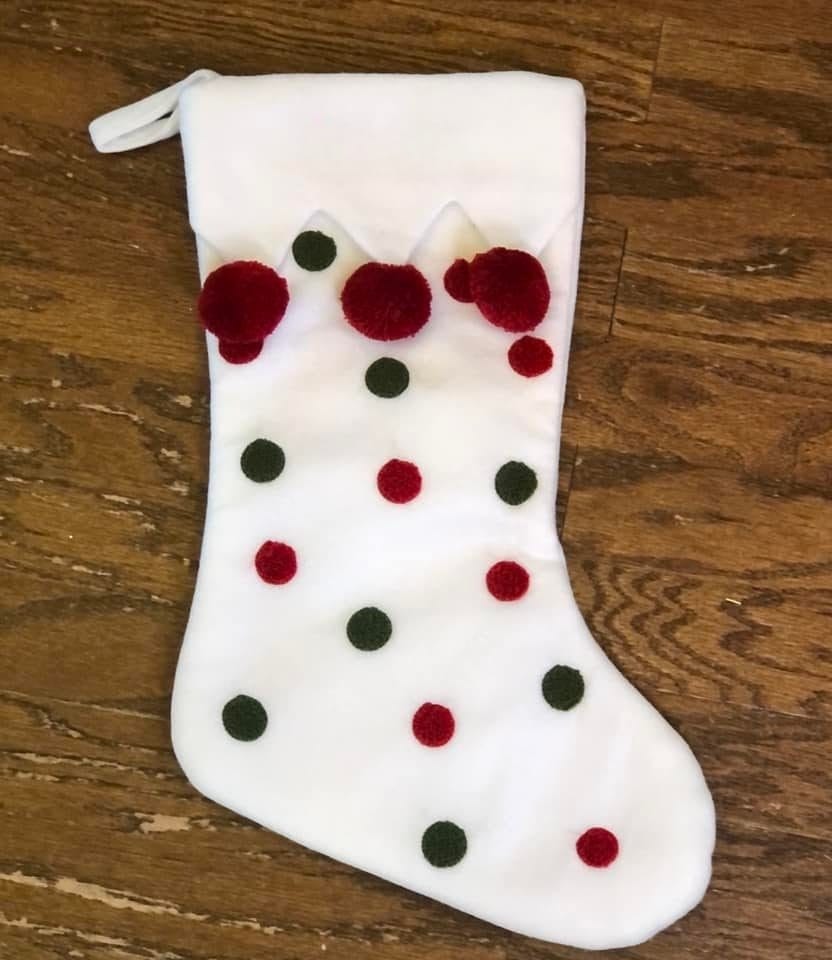 Pom Pom Polka Stocking