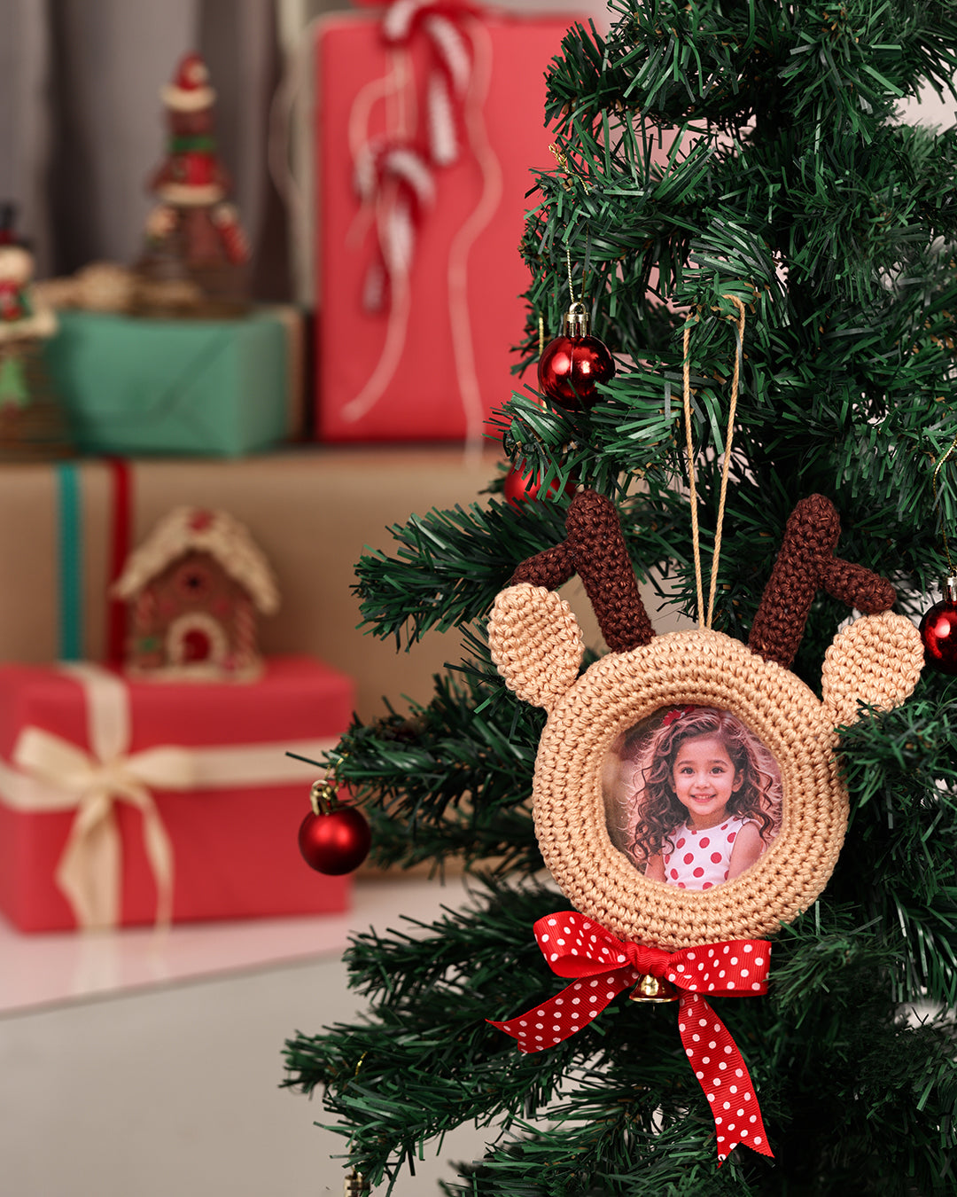 Reindeer Photo Ornament