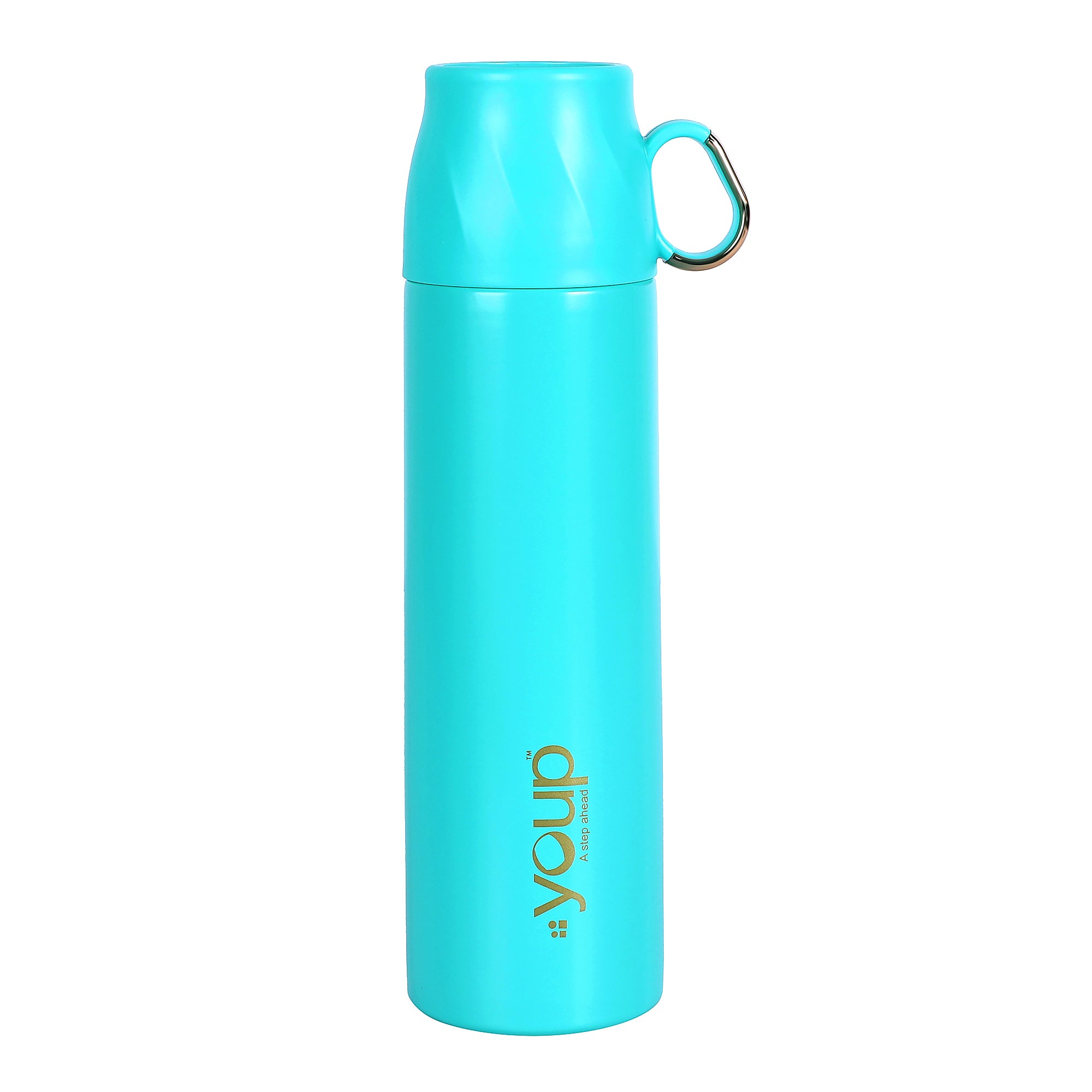 Thermosteel Insulated Water Bottle With Handle Containing Cup Cap Rover - 500 Ml