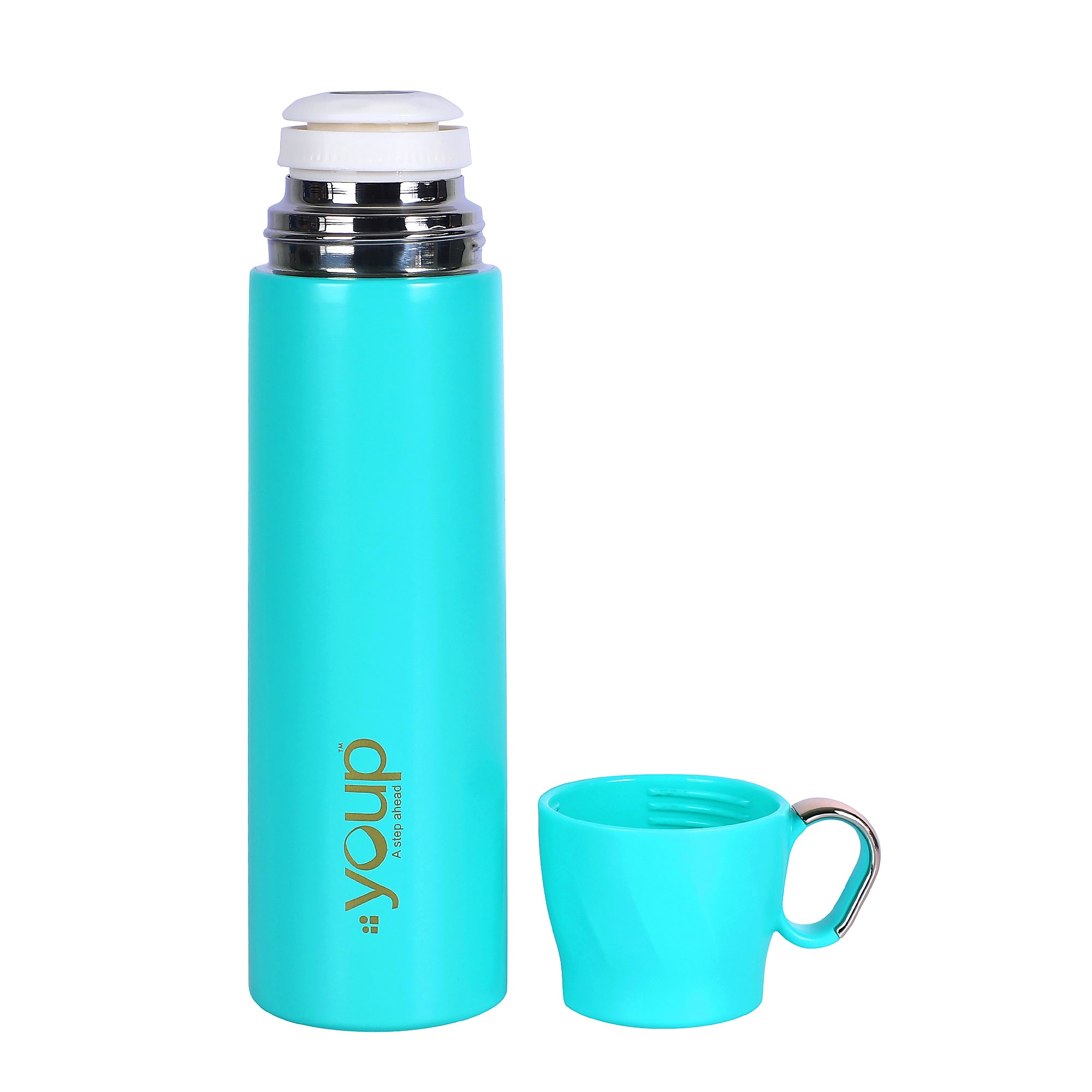Thermosteel Insulated Water Bottle With Handle Containing Cup Cap Rover - 500 Ml