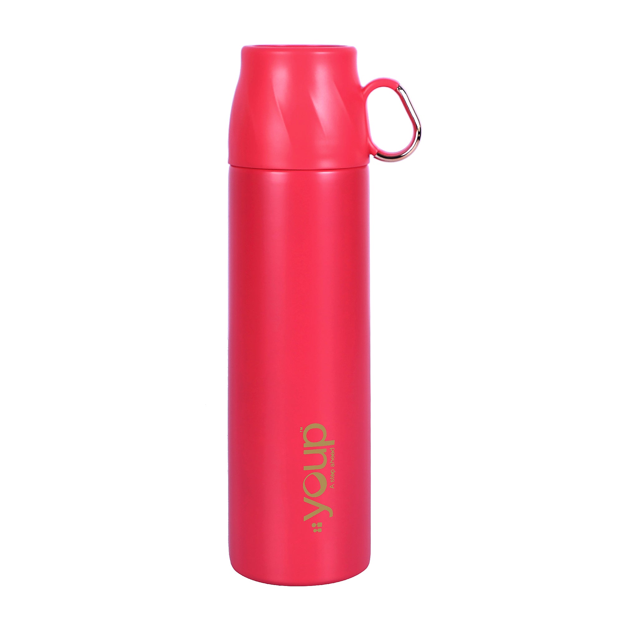 Thermosteel Insulated Water Bottle With Handle Containing Cup Cap Rover - 500 Ml