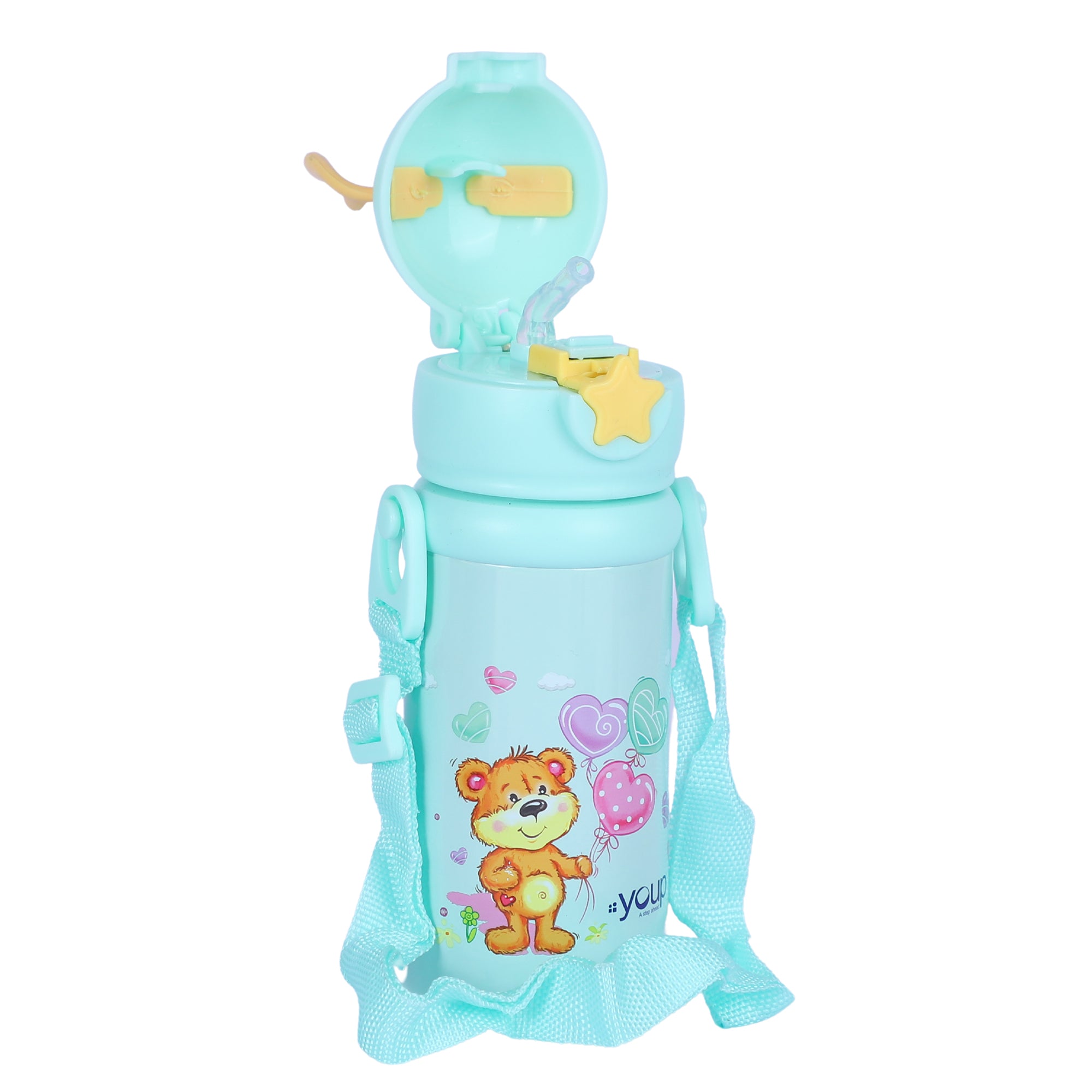 Stainless Steel Kids Sipper Bottle With Strap Style -500 Ml